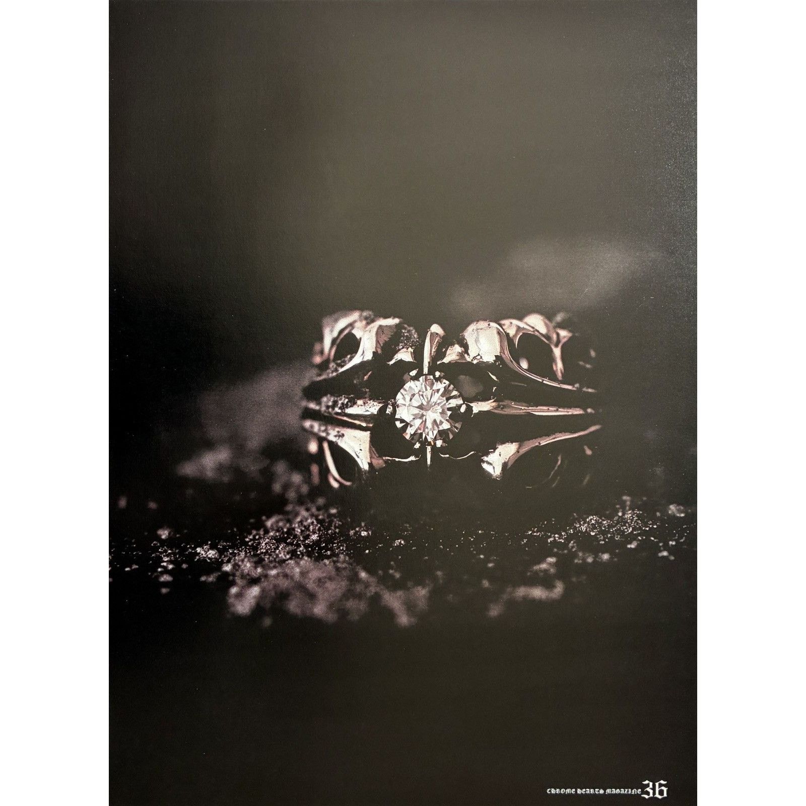 Chrome Hearts × Jewelry × Vintage Chrome Hearts diamond ring photo Framed poster 9x11 Size ONE SIZE - 2 Thumbnail