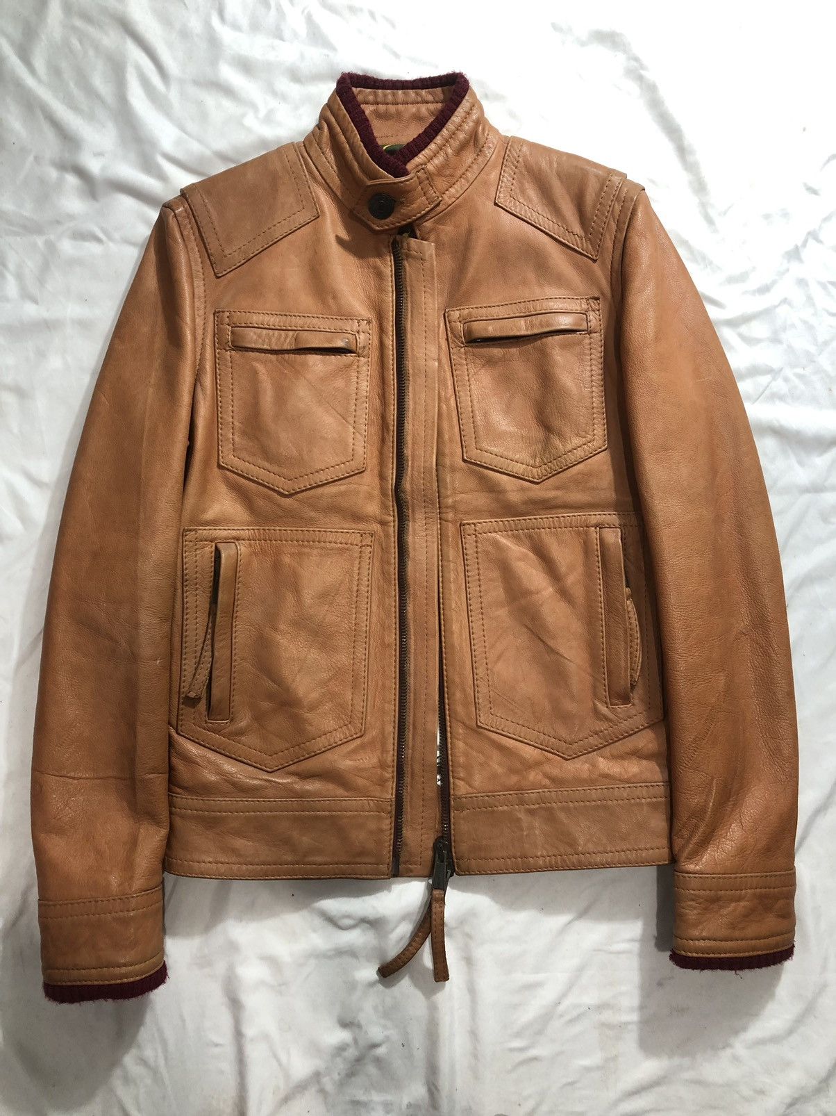 Dsquared2 DSQUARED2 Leather Brown Jacket y2k casual Size US M / EU 48-50 / 2 - 1 Thumbnail