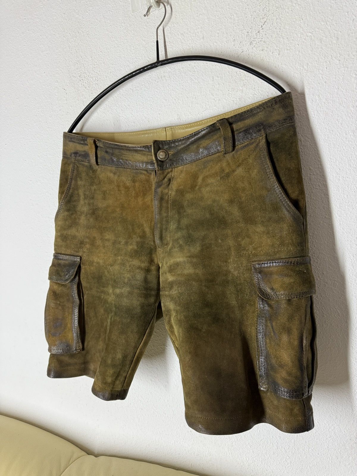 Genuine Leather Vintage Maddox Country Leather Cargo shorts Suede Size US 34 / EU 50 - 11 Thumbnail