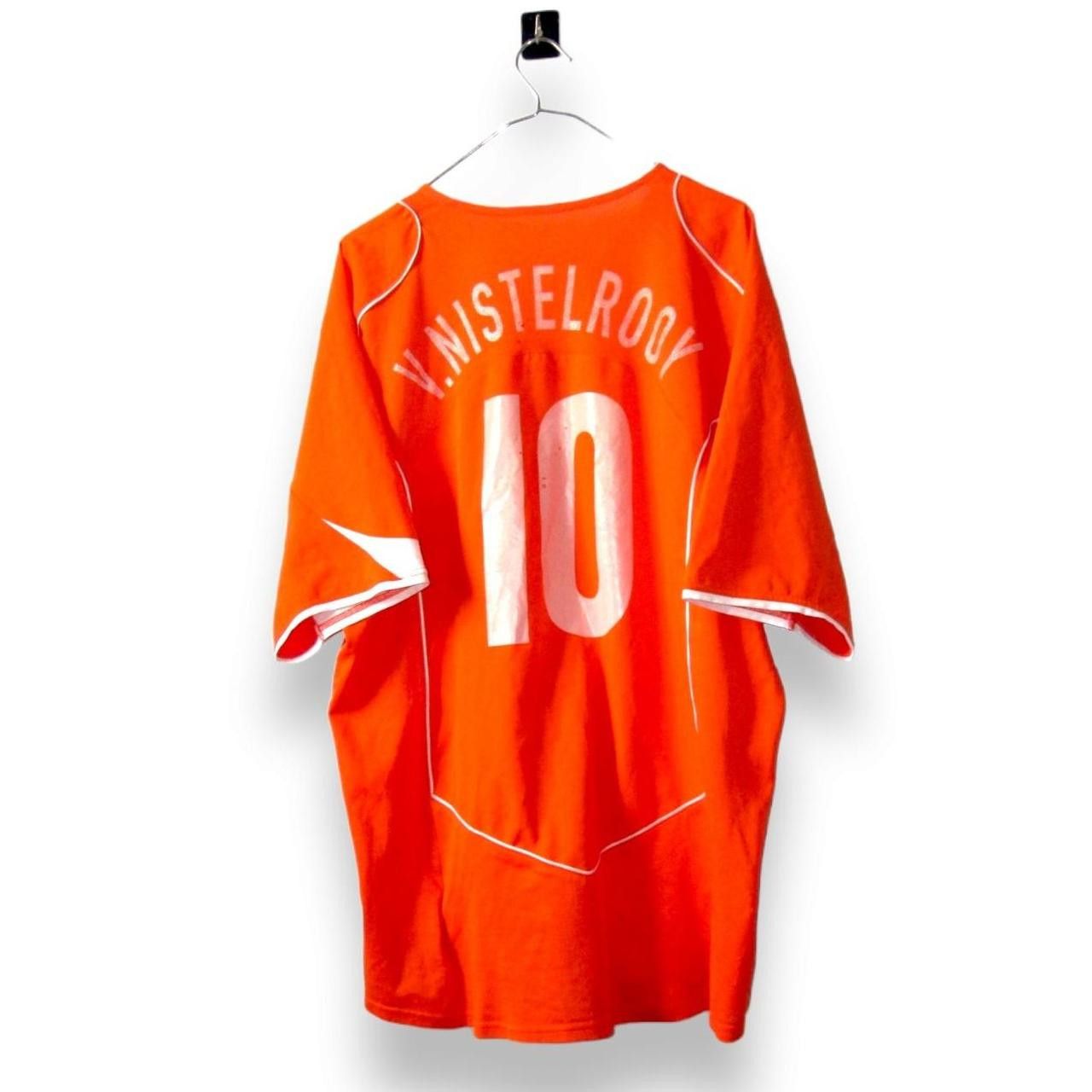 Nike Netherlands 2004 2005 Home Shirt Jersey (10) V NISTELROOY Size US XL / EU 56 / 4 - 1 Thumbnail