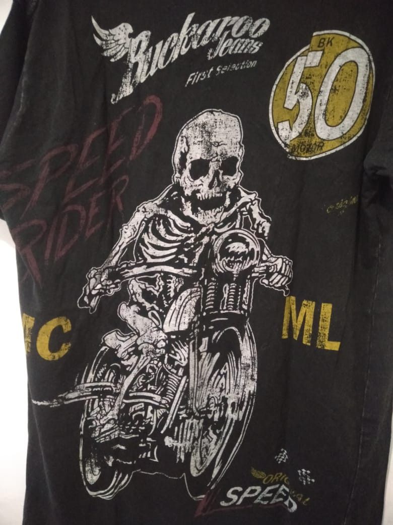 If Six Was Nine Vintage Skeleton motorcycle Zip graphic tee Size US M / EU 48-50 / 2 - 12 Thumbnail