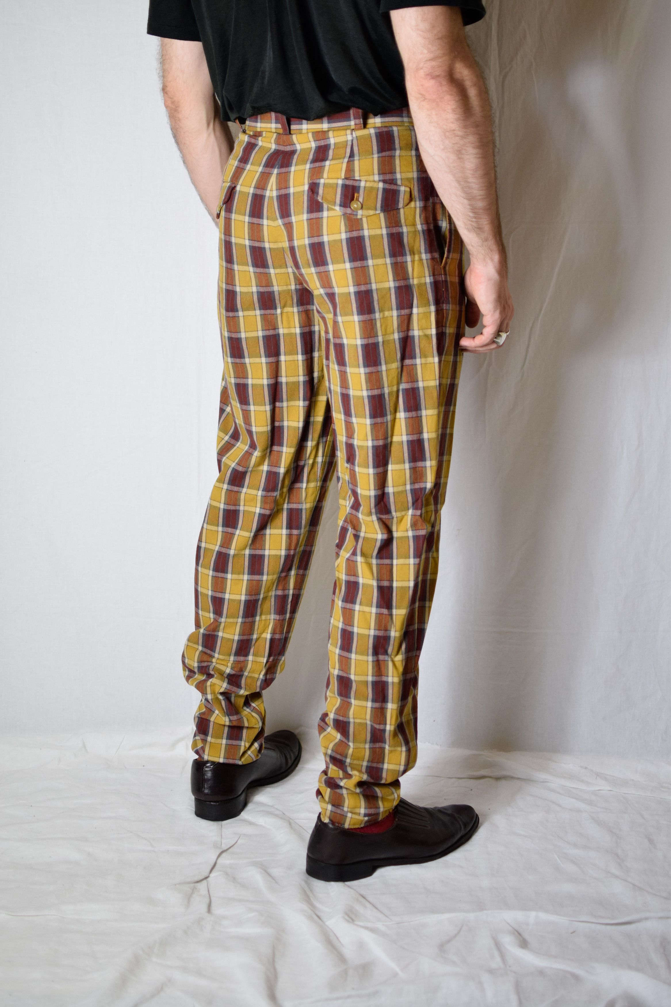 Yohji Yamamoto YYPH SS89 Archive Plaid Pants Size US 30 / EU 46 - 6 Thumbnail