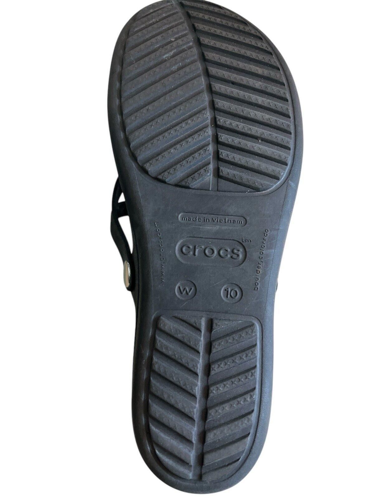 Crocs Crocs Women’s Sanrah Circle Comfort Thong Sandals Size 10 Size US 10 / IT 40 - 4 Thumbnail