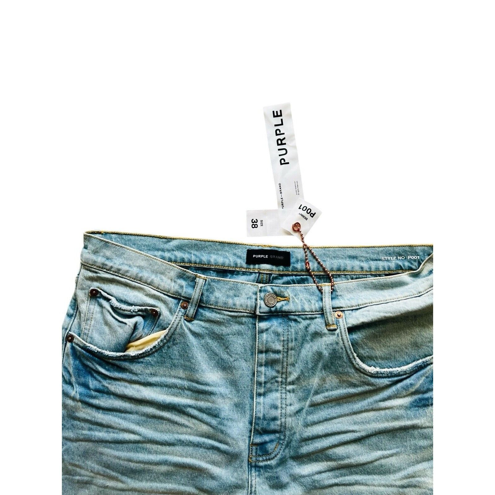 Purple × Purple Brand Purple Brand Jeans Mens Slim Fit P001 Blue Size 38/34 Size US 38 / EU 54 - 4 Thumbnail