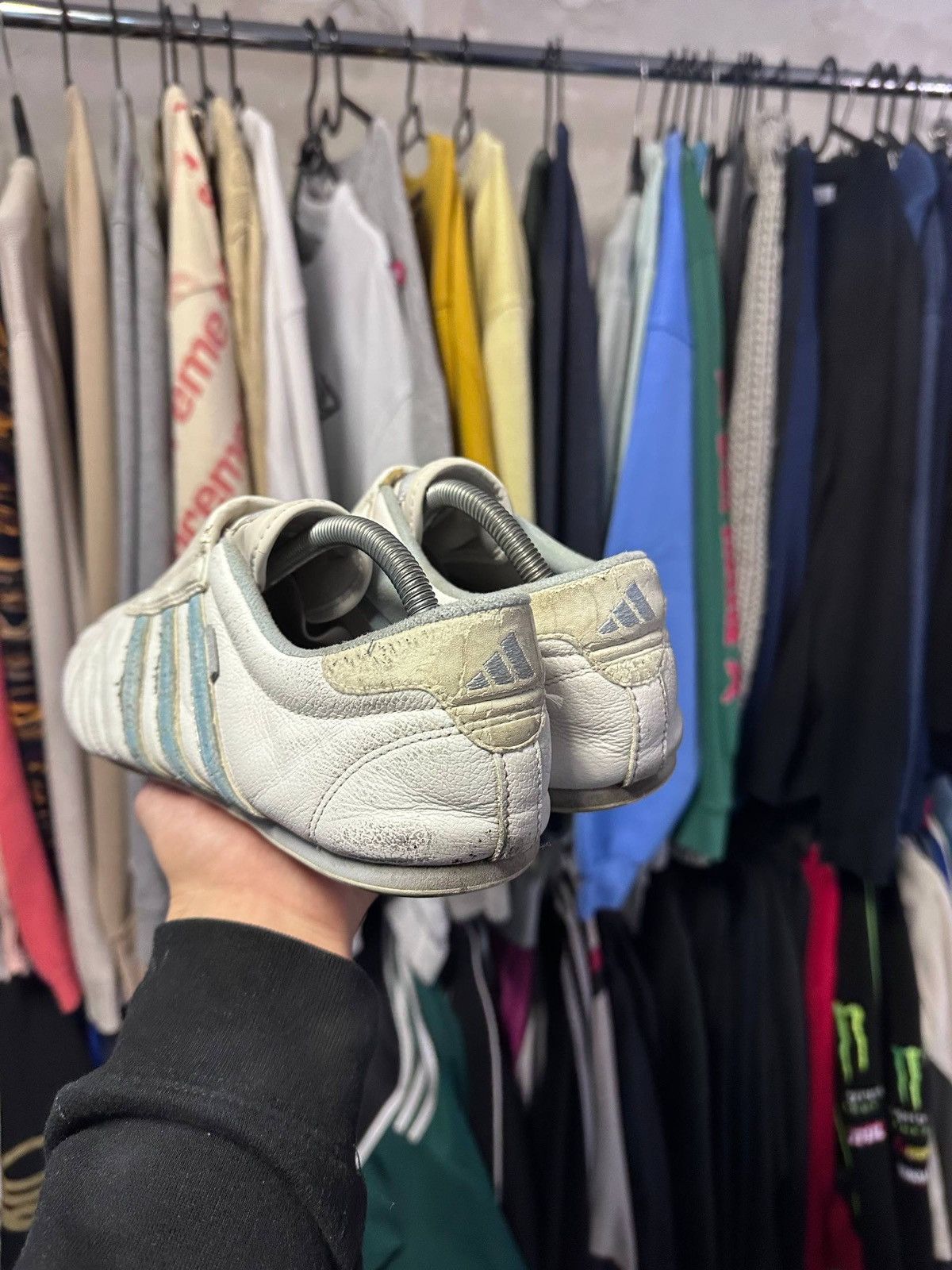 Adidas Vintage 90s Adidas Y-3 Style Leather Slip-on Sneakers US 12 Size US 12 / EU 45 - 5 Thumbnail