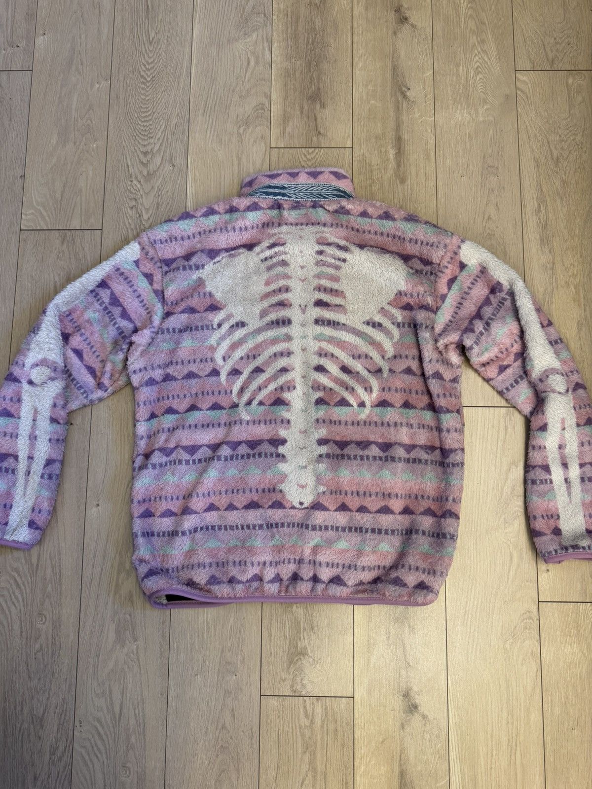 Kapital Kapital Ashland Pink Stripe and Bone Fleece Jacket Size US M / EU 48-50 / 2 - 2 Thumbnail