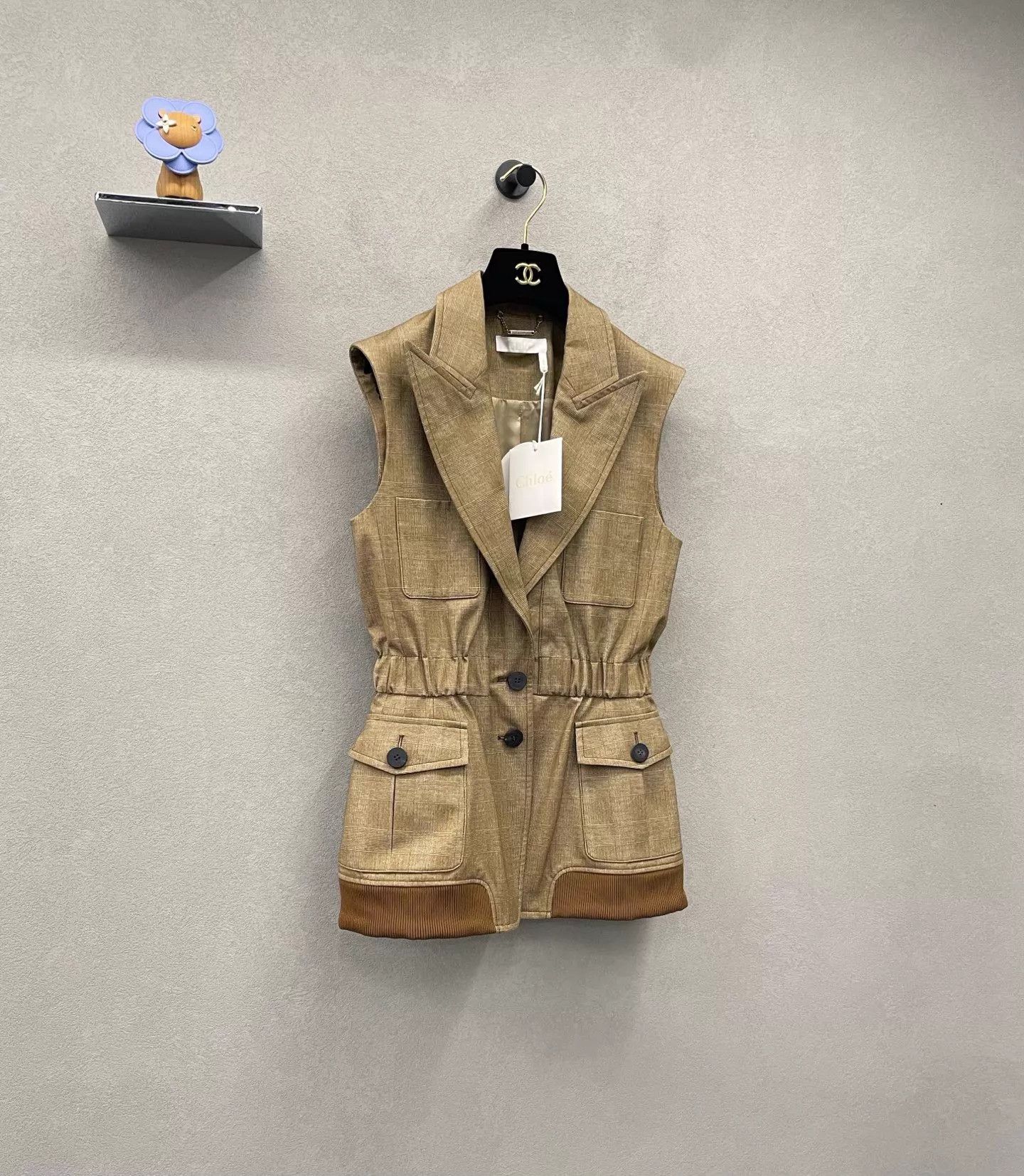 Chloe Chloe khaki sleeveless short jacket vintage fitted Size XS / US 0-2 / IT 36-38 - 3 Thumbnail