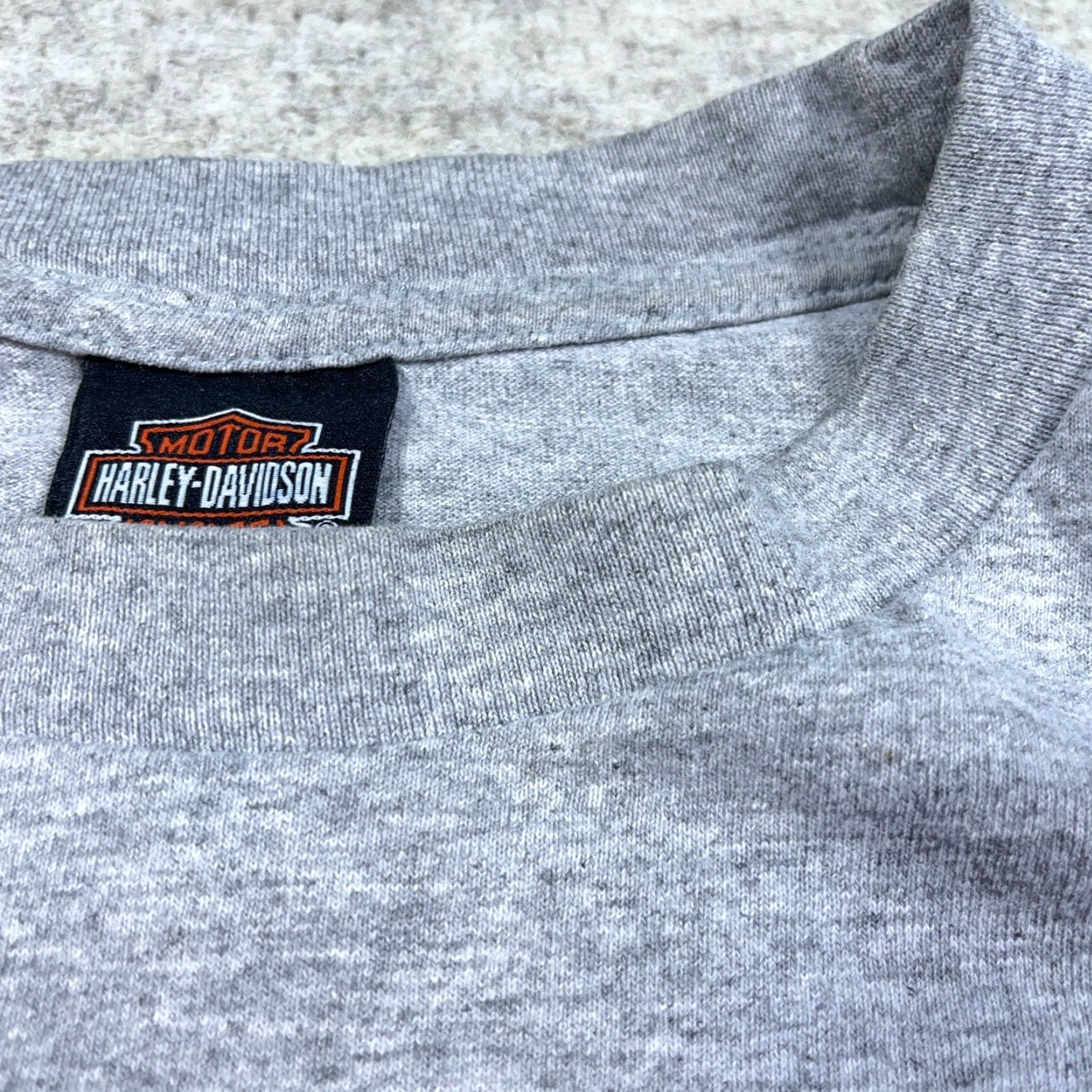 Harley Davidson Harley-Davidson Shirt Men 3X Gray Long Sleeve Crew Neck Vintage Y2K Graphic Print Logo Racing USA 80s Retro Barbed Size US XXL / EU 58 / 5 - 5 Thumbnail