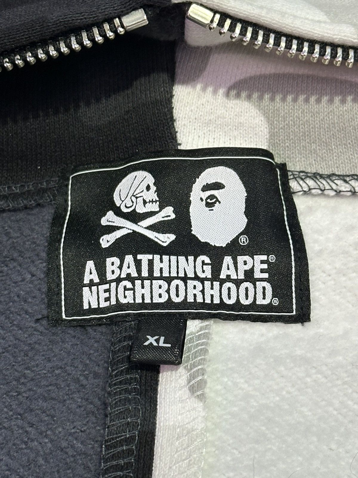Bape × Neighborhood BAPE × NEIGHBORHOOD Split Shark Full-Zip Hoodie Size US XL / EU 56 / 4 - 16 Thumbnail