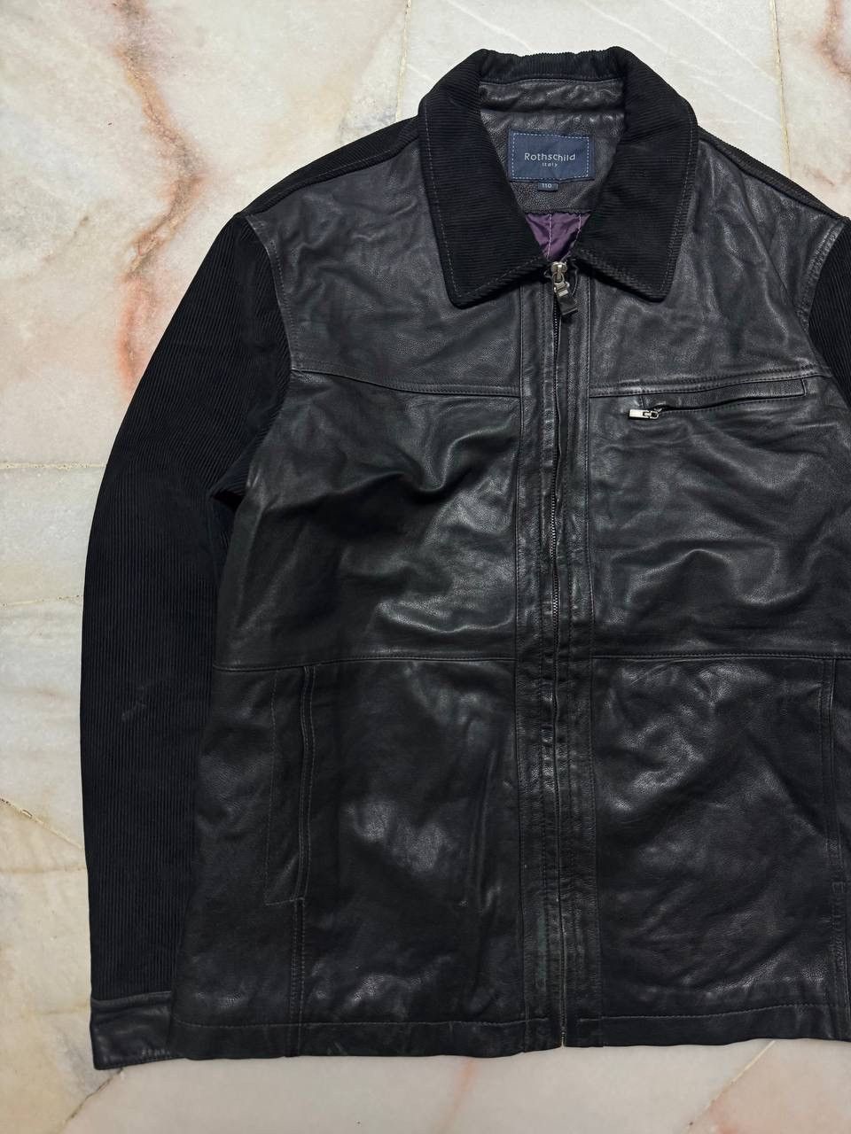 Leather VINTAGE ROTHACHILD ITALY LEATHER SPLIT CODUROI JACKET BLACK Size US L / EU 52-54 / 3 - 3 Thumbnail