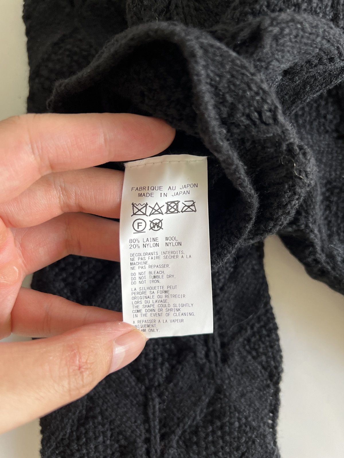 Yohji Yamamoto Yohji Yamamoto Y's - Wool Cable Knit Arm Warmers Gloves Size ONE SIZE - 4 Thumbnail