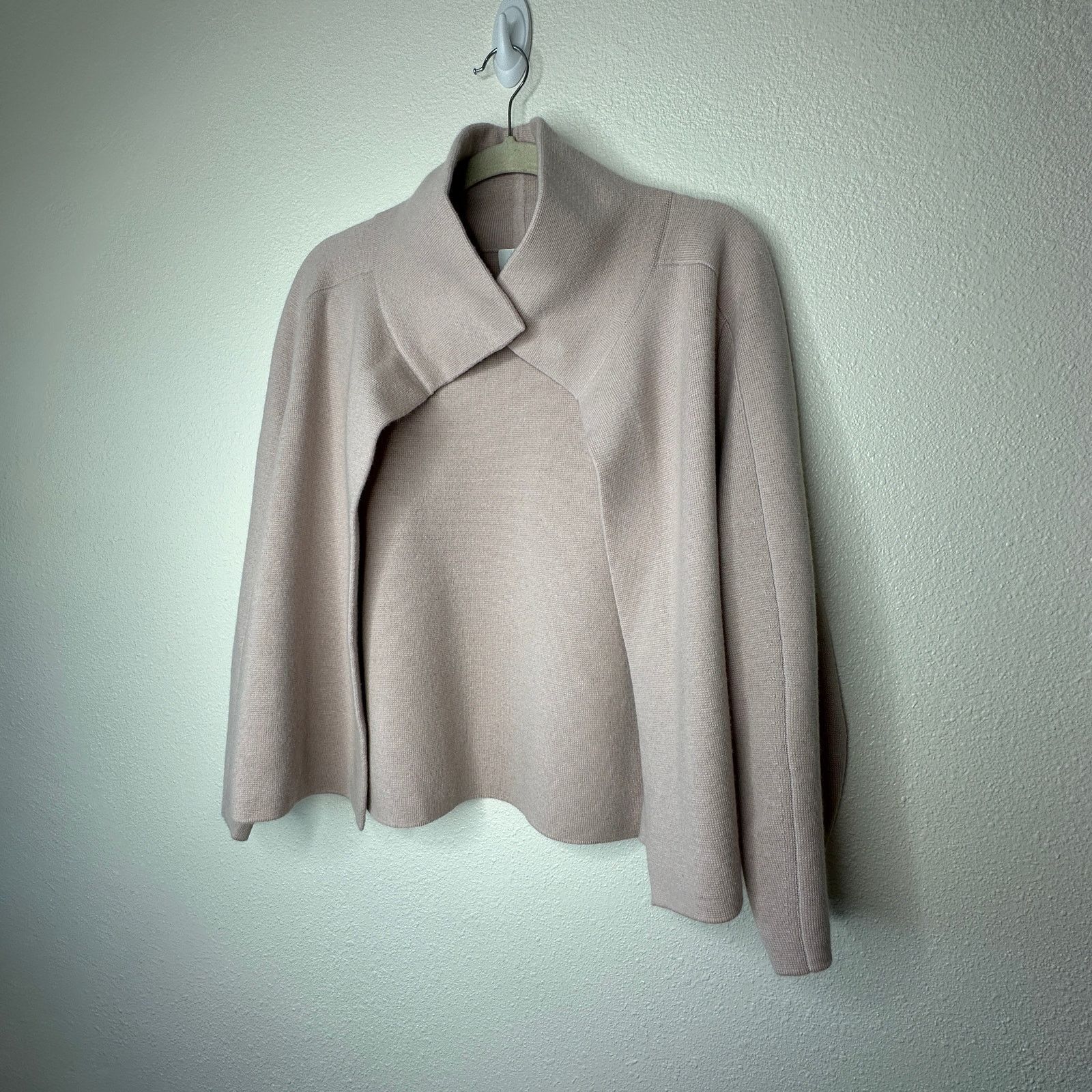 Tse TSE Light Pink Magnetic Collar Crop Cardigan Long Sleeves L Size L / US 10 / IT 46 - 2 Thumbnail