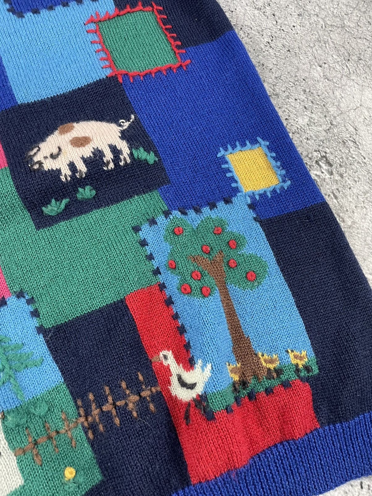 Handmade × Vintage Vintage handmade patchwork country jumper sweater knit Size M / US 6-8 / IT 42-44 - 5 Thumbnail