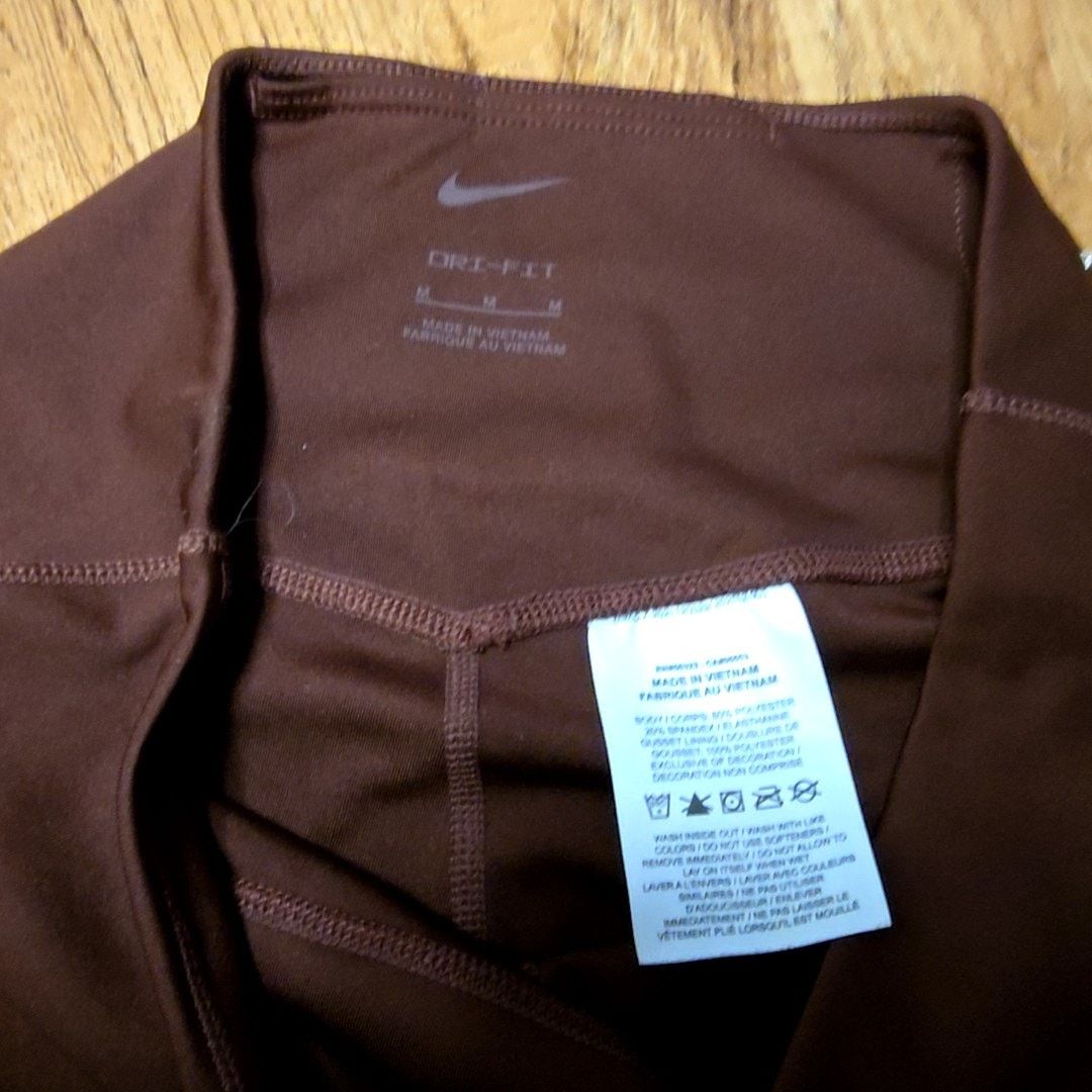 Nike Nike Dri-FIT Womens Leggings Brown Gym Activewear Pants M Size 25" / US 0 / IT 36 - 4 Thumbnail