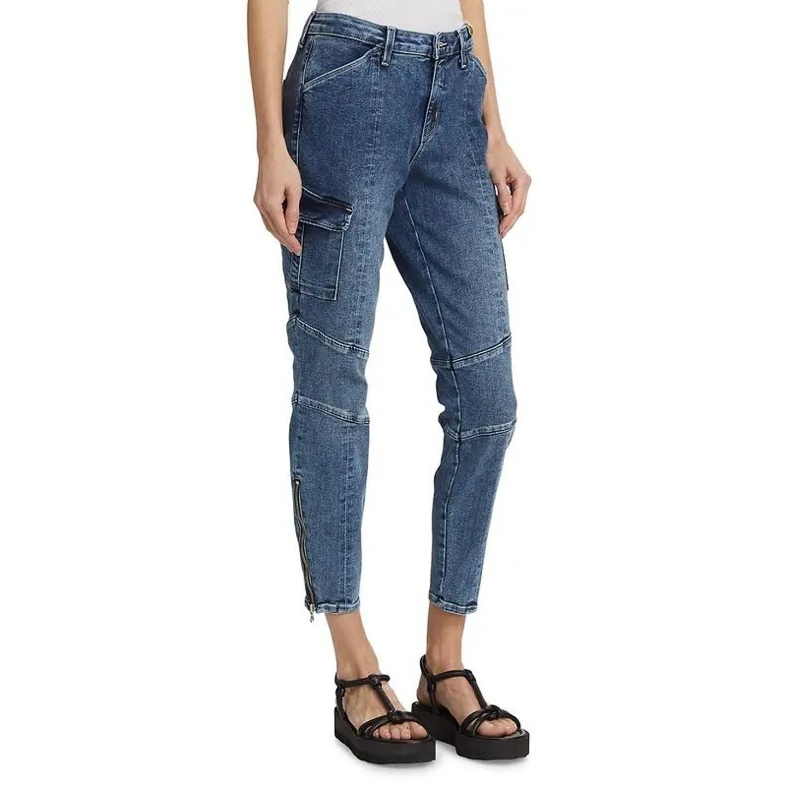 L'AGENCE L'AGENCE Patton Mid-Rise Cargo Skinny Mi-Hauteur Etroit Jean Size 26" / US 2 / IT 38 - 2 Thumbnail