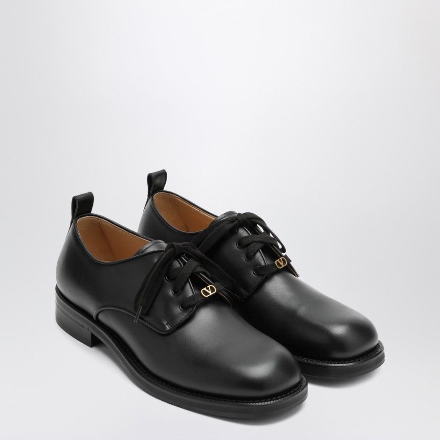 Valentino o1d2blof1025 Leather Strap Shoes in Black Size US 8.5 / EU 41-42 - 2 Thumbnail