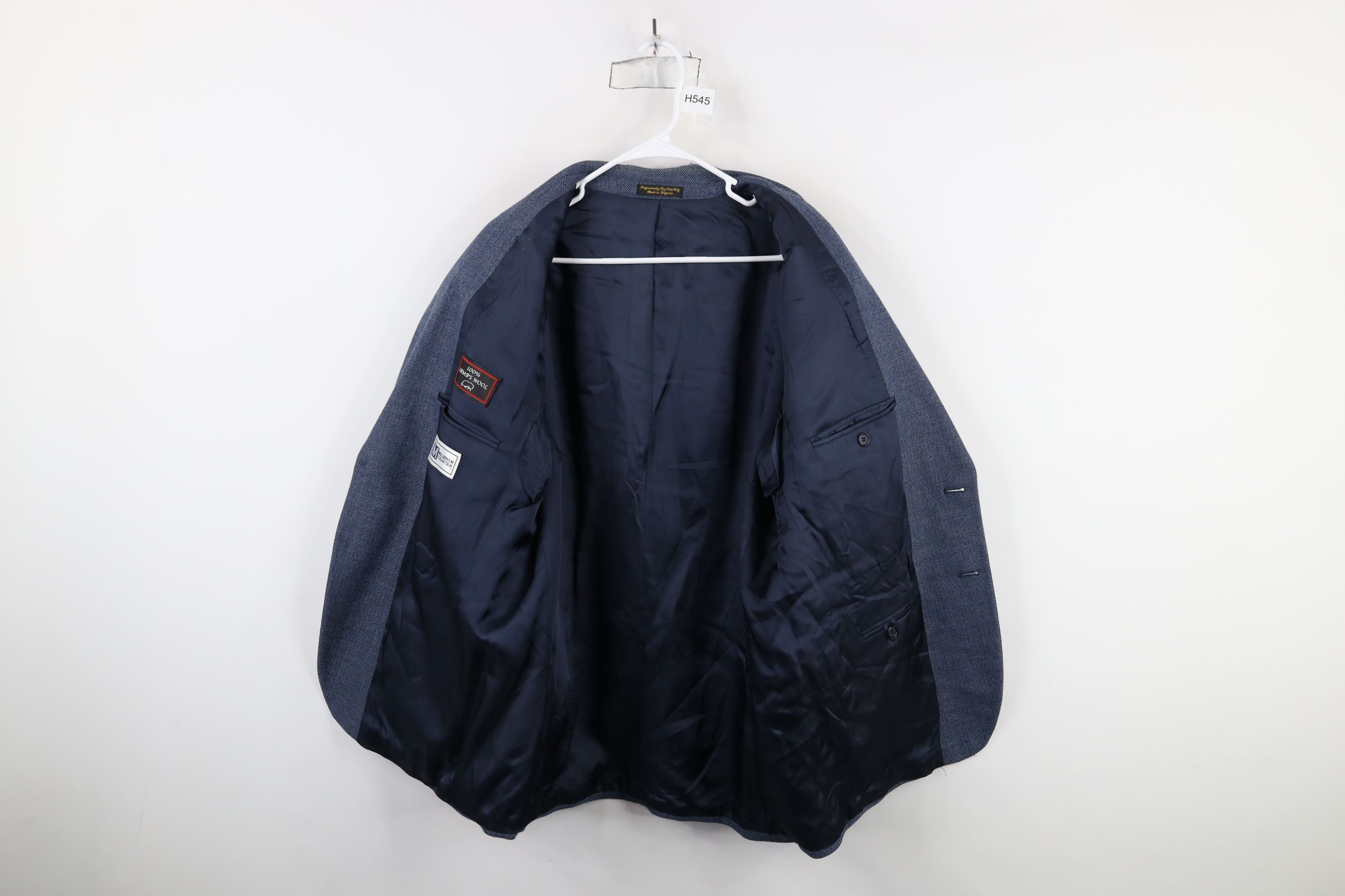 Vintage Vintage 90s Streetwear Herringbone Blazer Suit Coat Jacket Size US XL / EU 56 / 4 - 9 Thumbnail