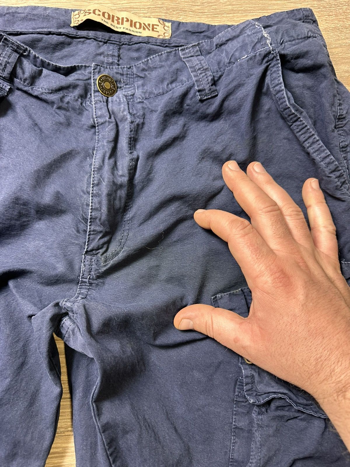 Japanese Brand Navy Punk Cargo Pants Multi Pocket Bondage Pants Size US 32 / EU 48 - 4 Thumbnail