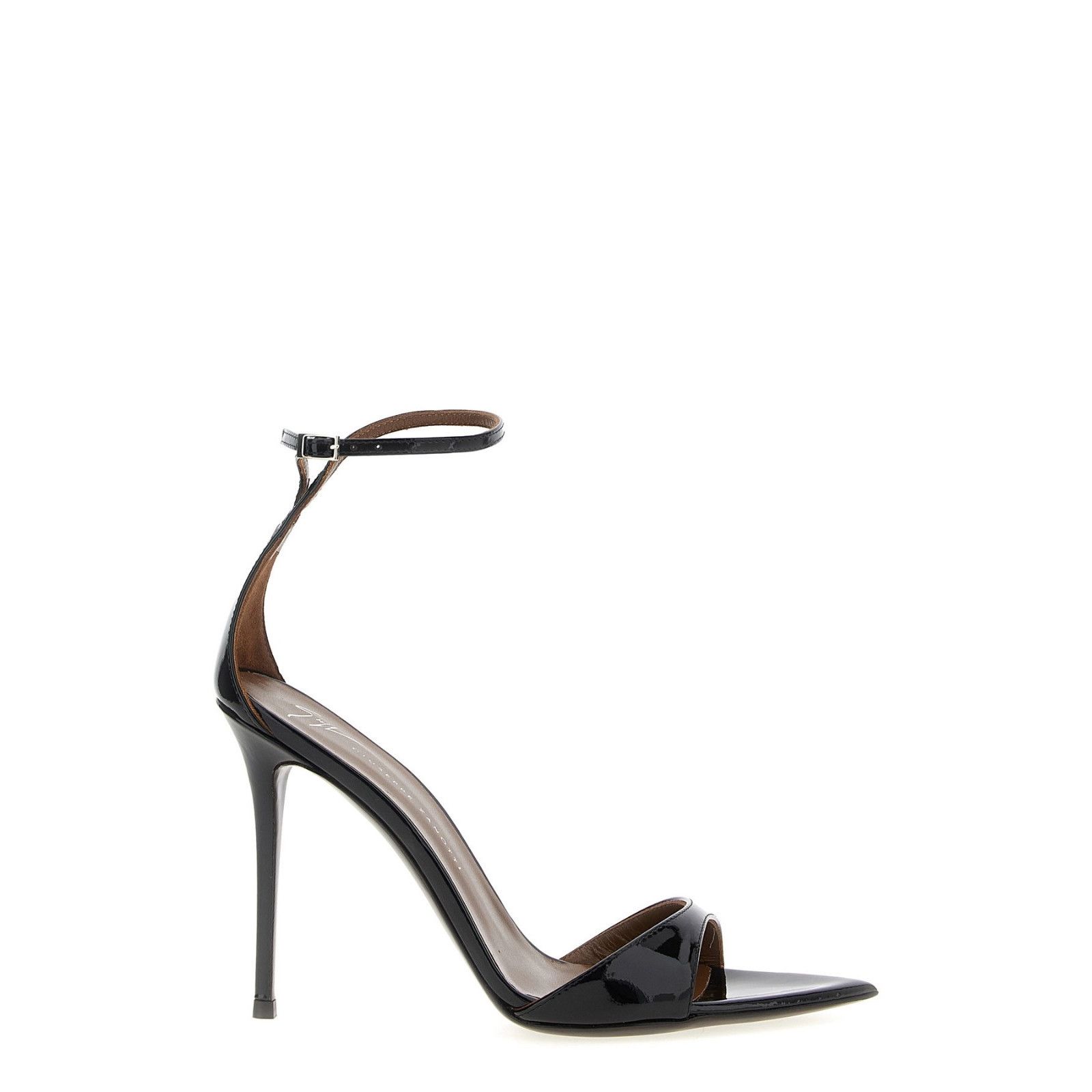 GIUSEPPE ZANOTTI Intrigo Black Leather 105mm Sandals New & A