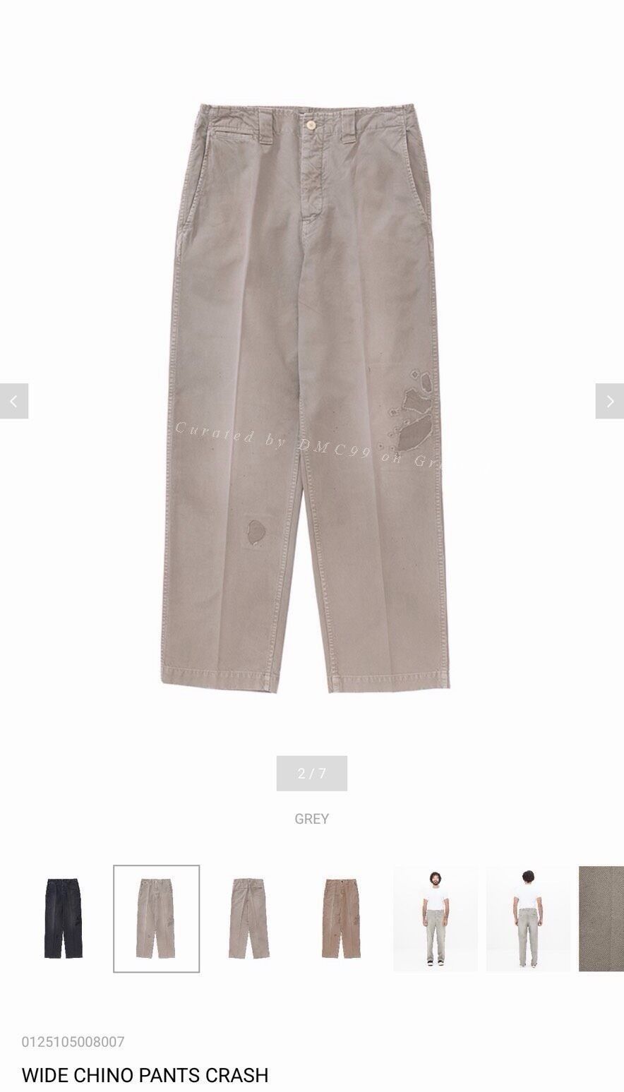 Visvim WIDE CHINO PANTS CRASH | Grailed