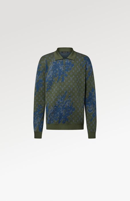 Louis Vuitton Monogram Long-sleeved Knitted Polo