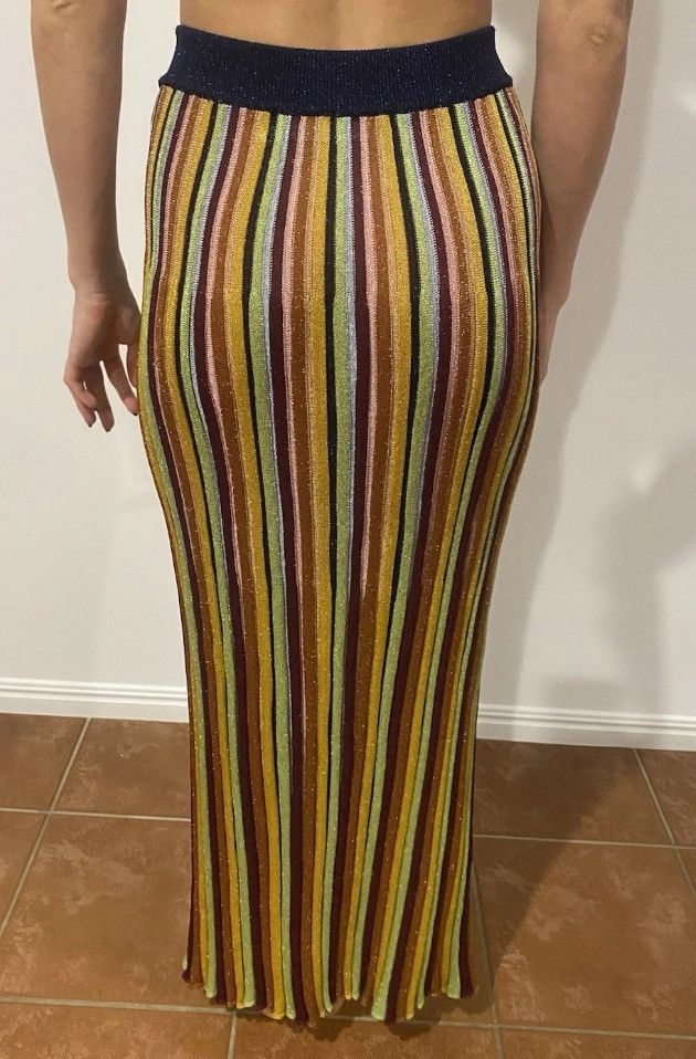 Zimmermann Zimmerman Luminosity Lurex Long Pleated Skirt Size 25" / US 0 / IT 36 - 4 Thumbnail