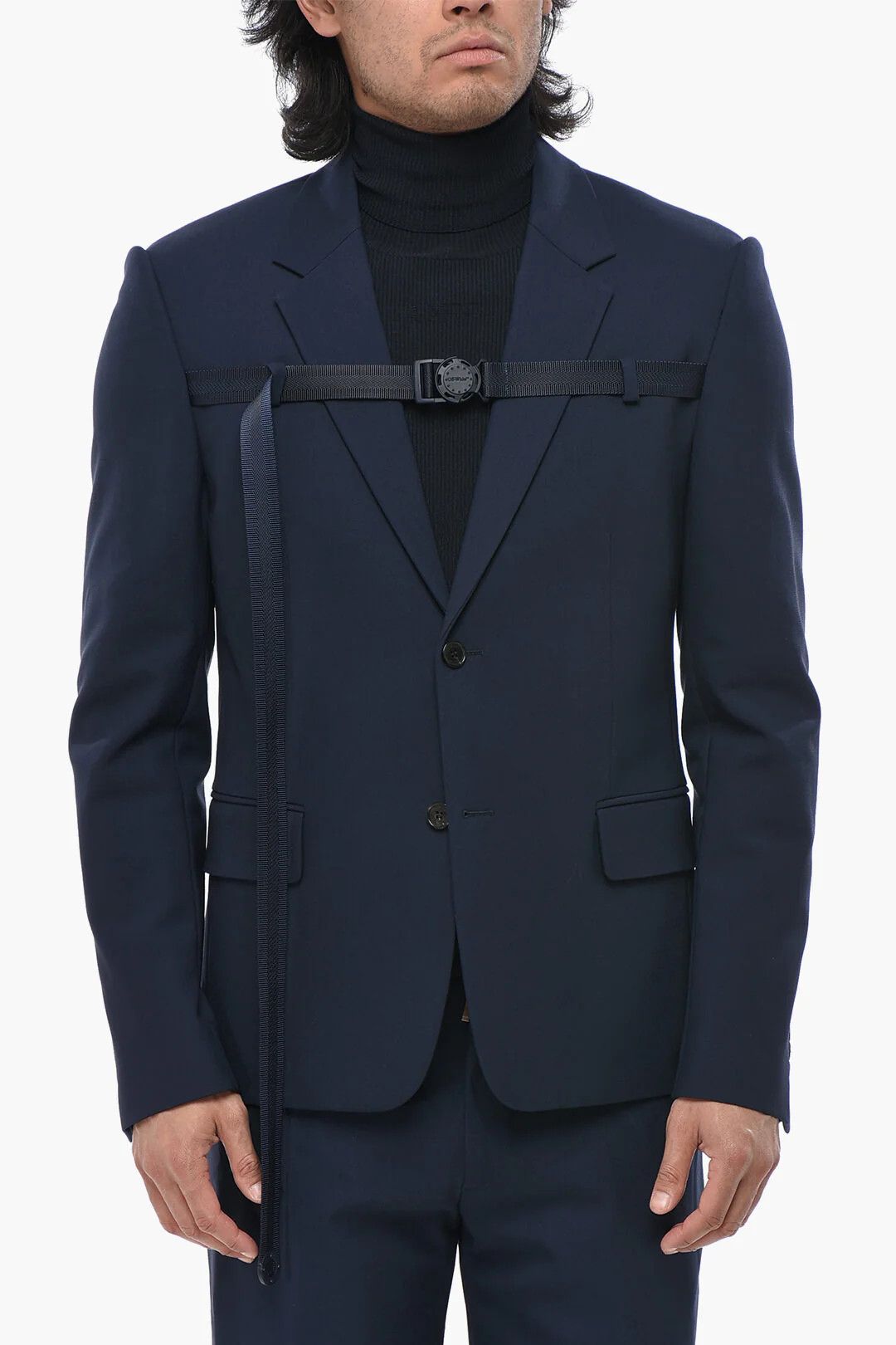 Off-White og1mm0426 Wool-Tech Blazer in Blue Size US M / EU 48-50 / 2 - 1 Thumbnail