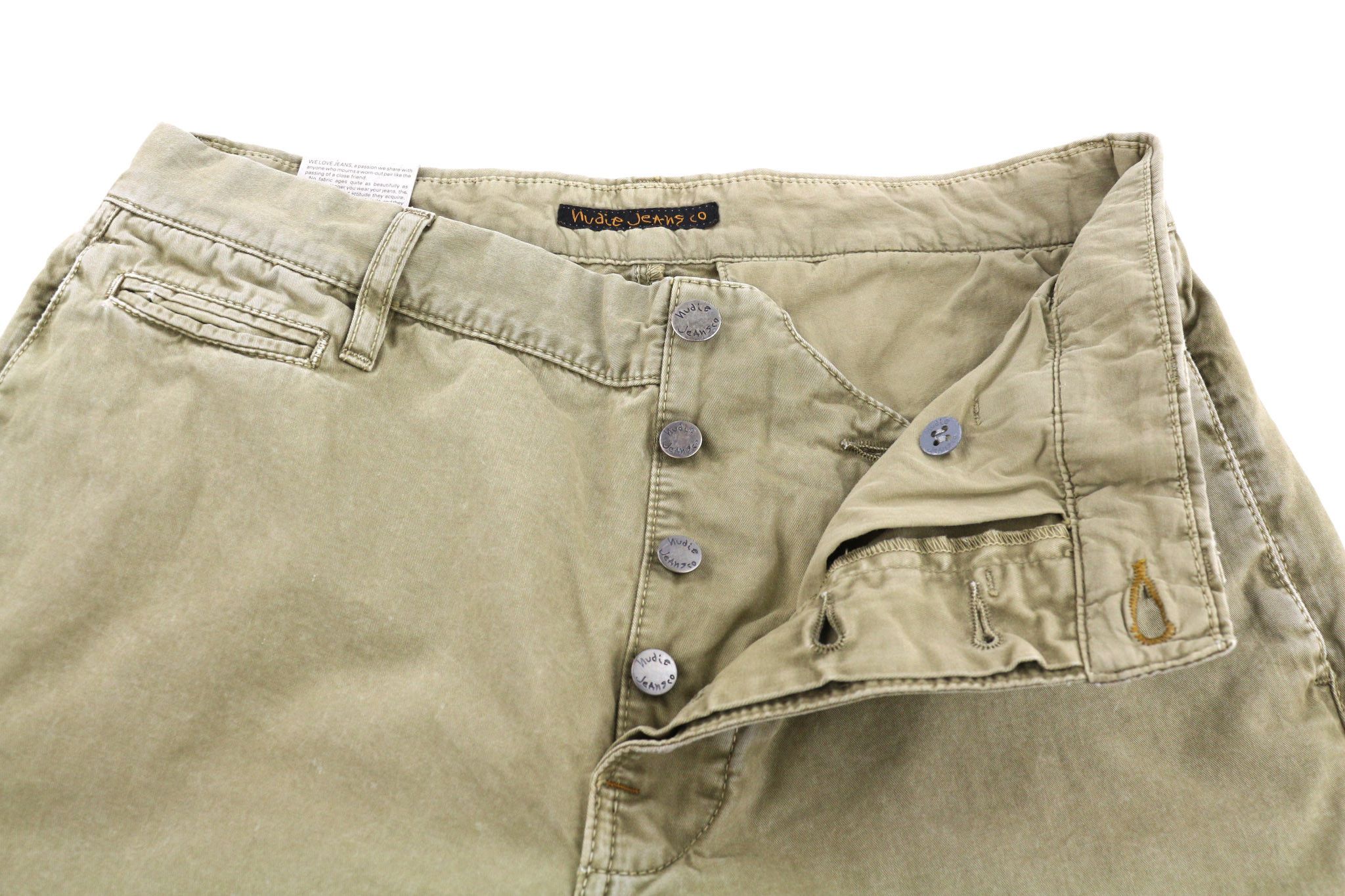 Nudie Jeans KHAKI REGULAR W30/L32 Mid Beige Chino Trousers 81933 Size US 30 / EU 46 - 4 Thumbnail