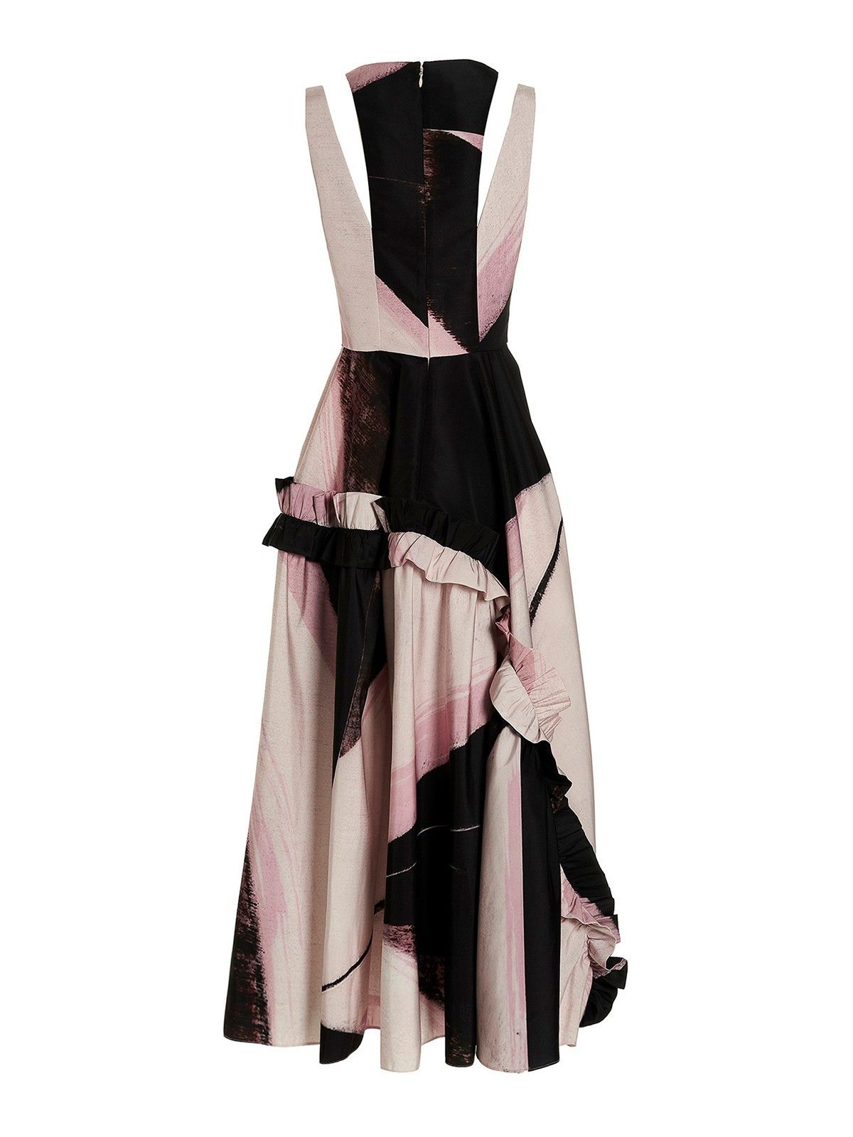 Alexander McQueen o1y0325 Midi Dress in Black & Pink Size M / US 6-8 / IT 42-44 - 2 Thumbnail