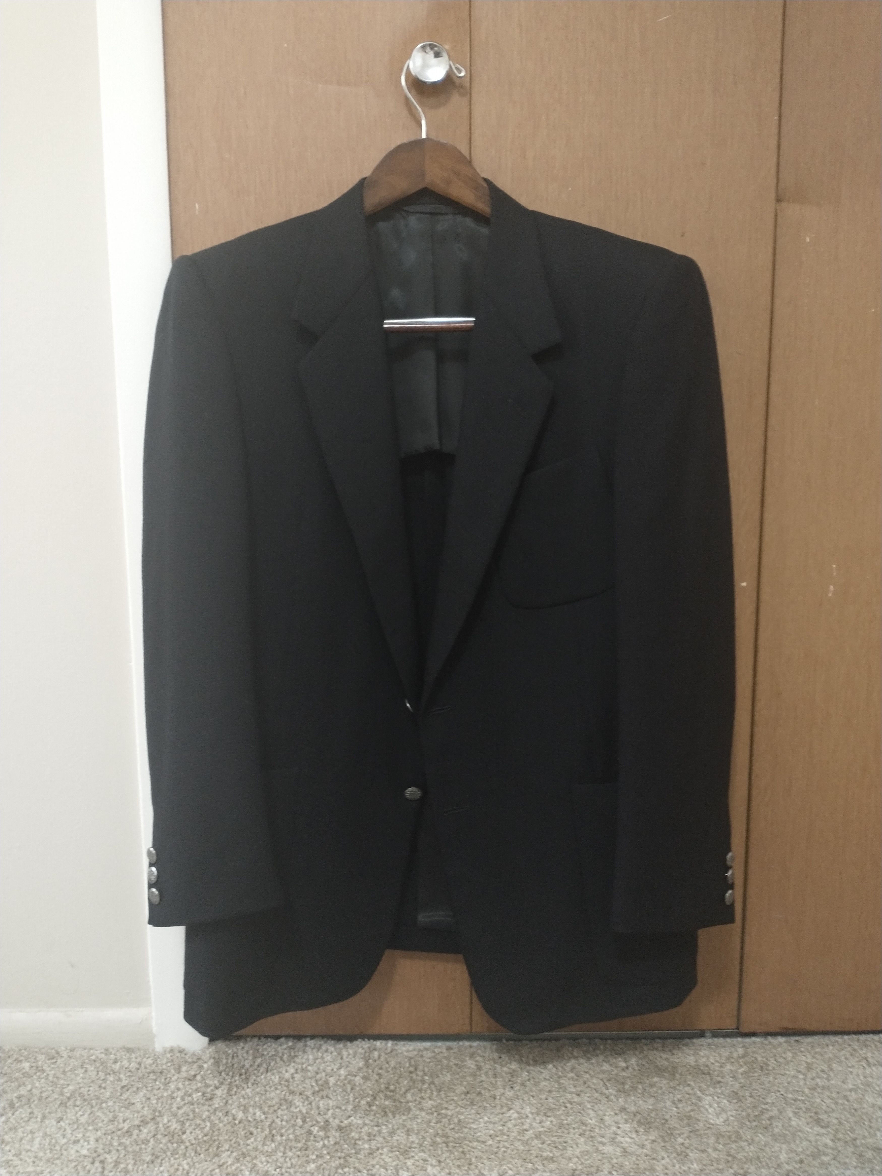 Hickey Freeman Hickey Freeman 42R Navy Blue Mohair / Wool Blend Blazer Size 42R - 1 Thumbnail