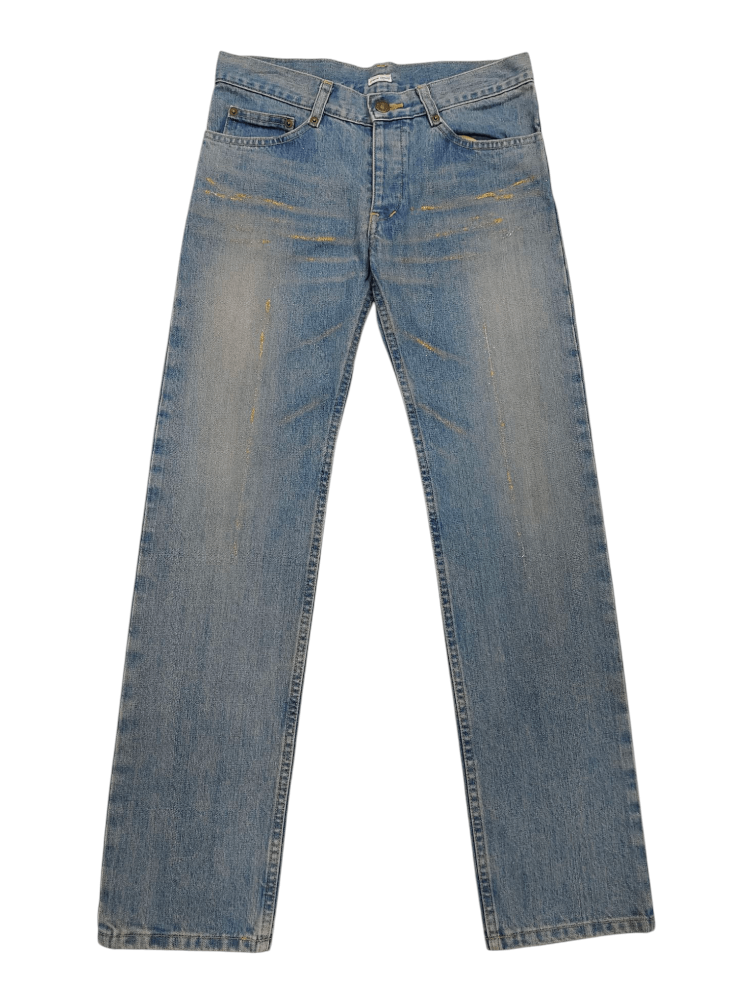 Tsumori Chisato 🇯🇵 Tsumori Chisato 🇯🇵 Gold Metalic Painted Jeans Size 30" / US 8 / IT 44 - 1 Thumbnail