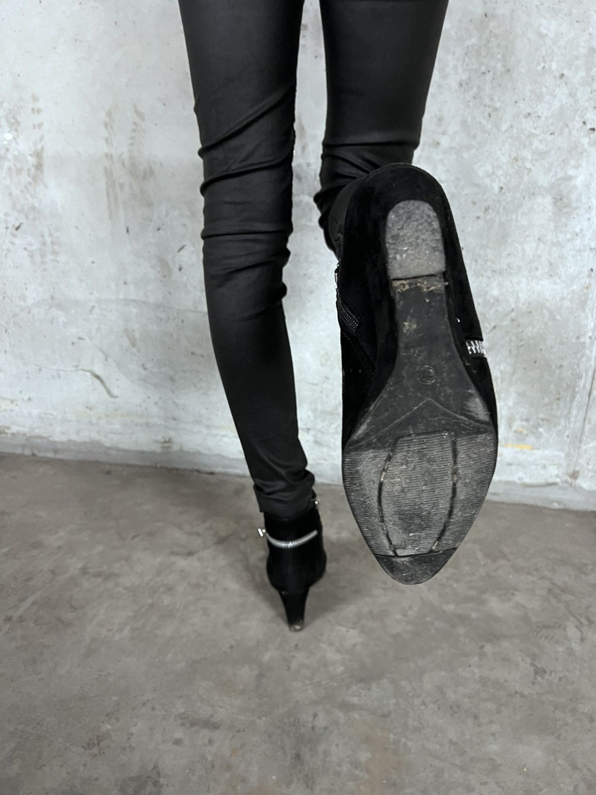 Vintage Double Zip Vintage Asymmetrical Zip Avant Garde Wedge Boots Size US 7 / IT 37 - 5 Thumbnail