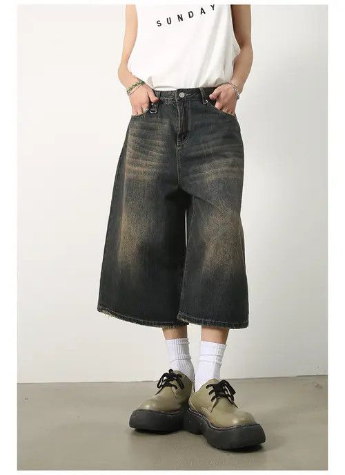 Other Vintage washed distressed loose versatile denim shorts Size US 32 / EU 48 - 7 Thumbnail