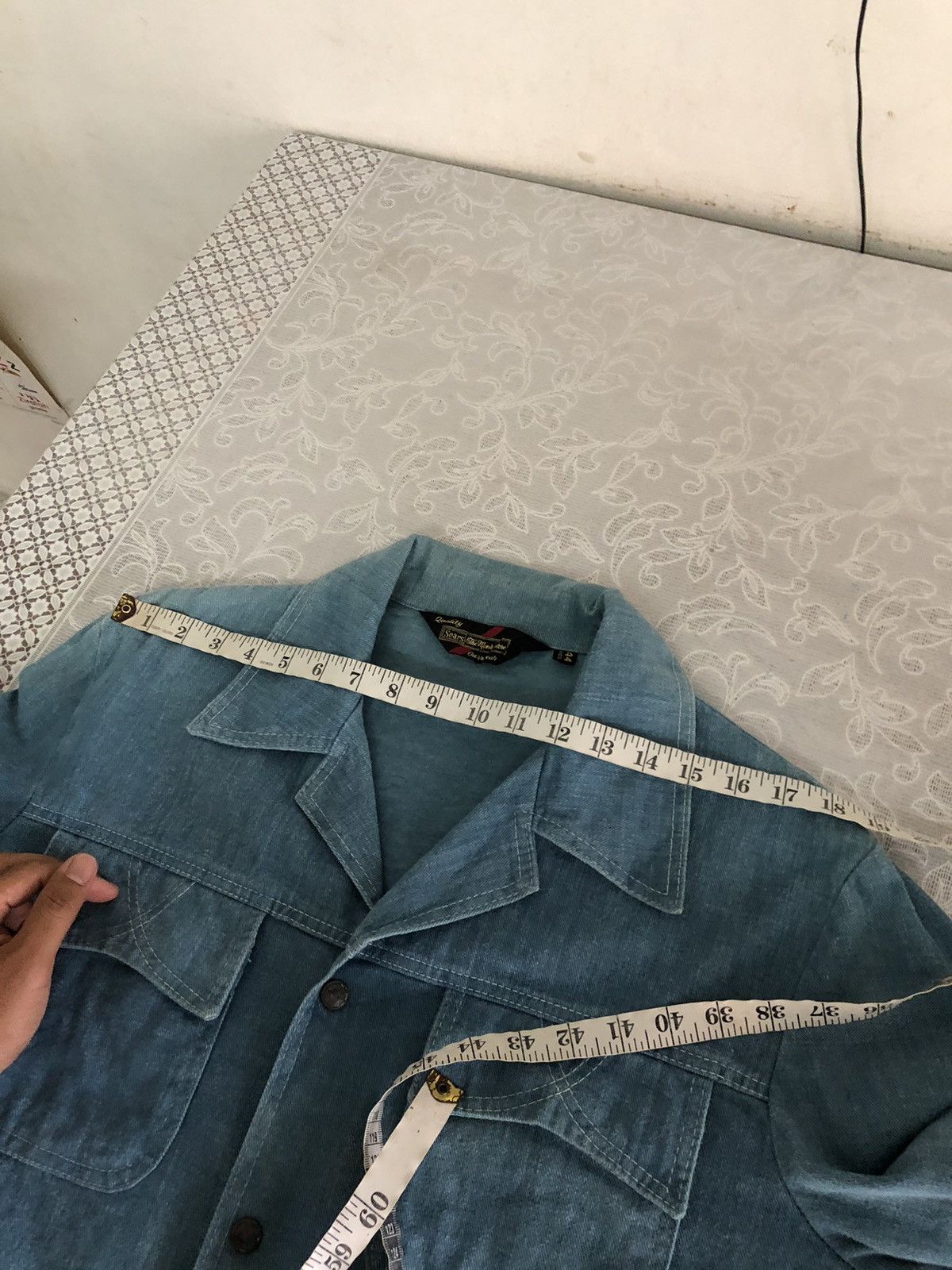 Sears Vintage 70s Sears Thick Denim Western Shirt Size US L / EU 52-54 / 3 - 20 Thumbnail