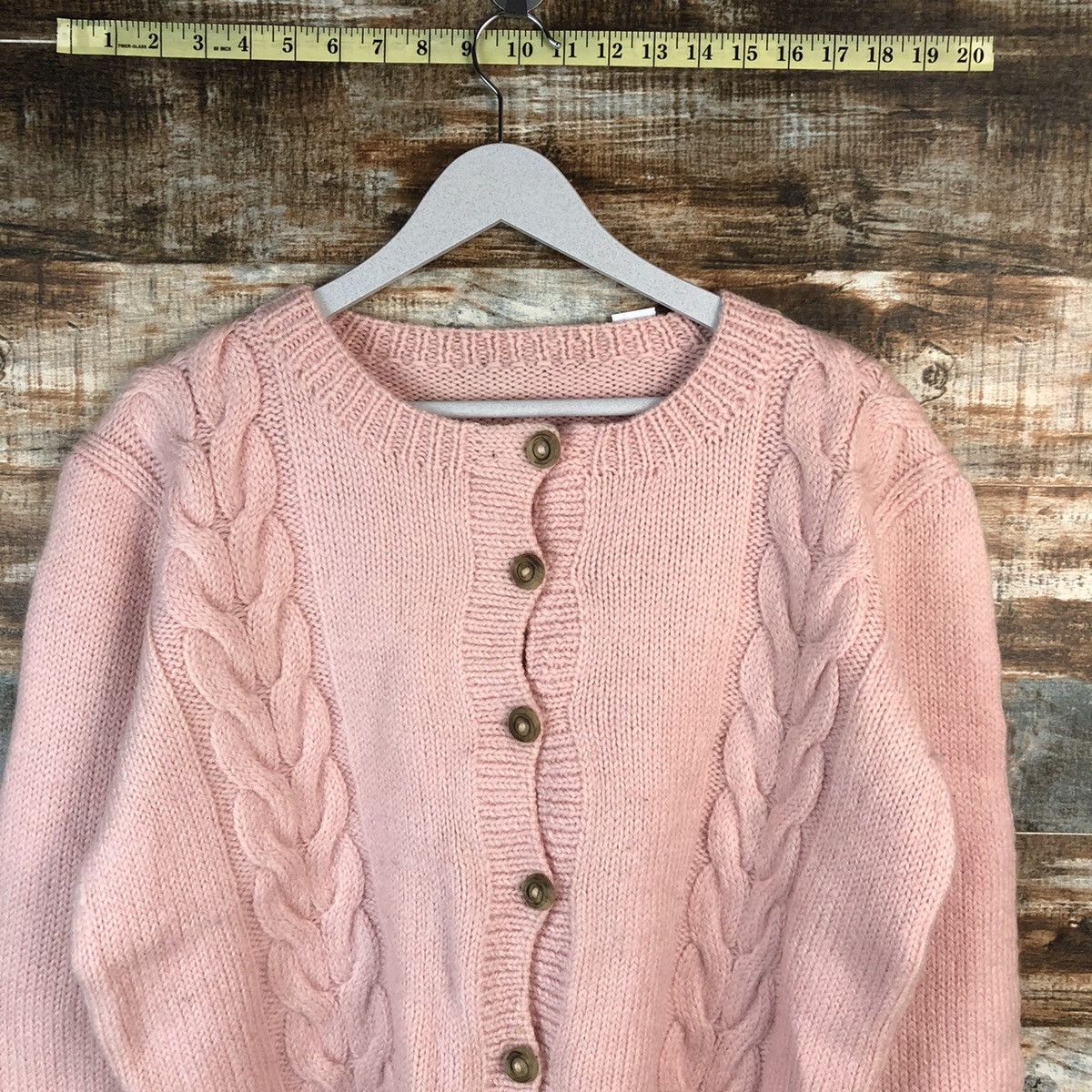 Homespun Knitwear × Japanese Brand Japan vintage Pink Patterned Cardigans #A1500 Size S / US 4 / IT 40 - 5 Thumbnail