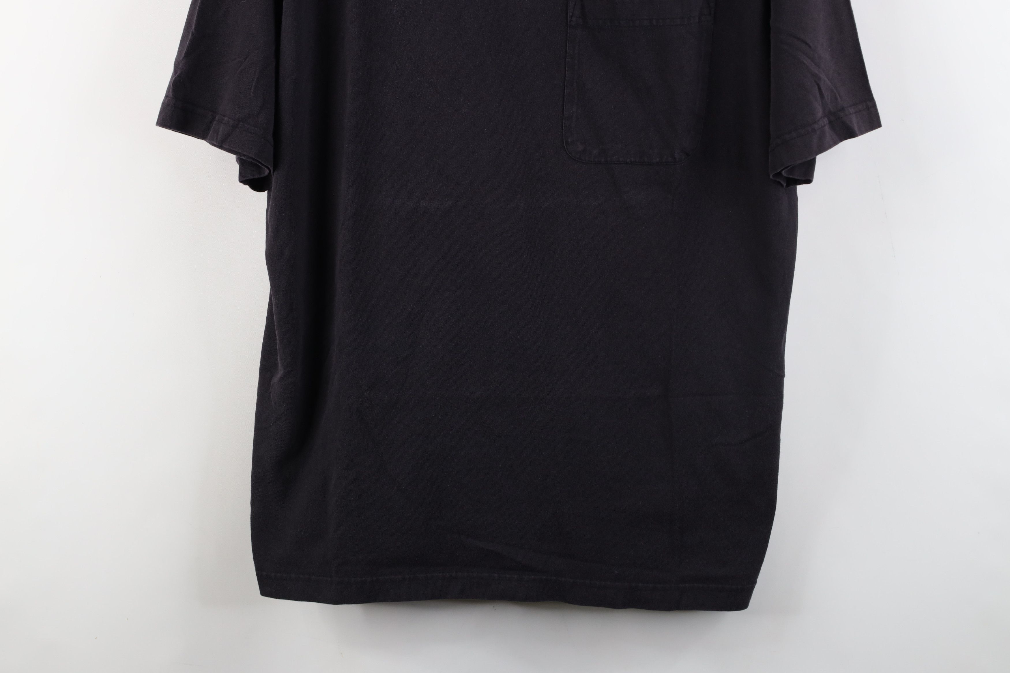 Vintage Vintage 90s Streetwear Blank Cotton Pocket T-Shirt Black Size US L / EU 52-54 / 3 - 3 Thumbnail