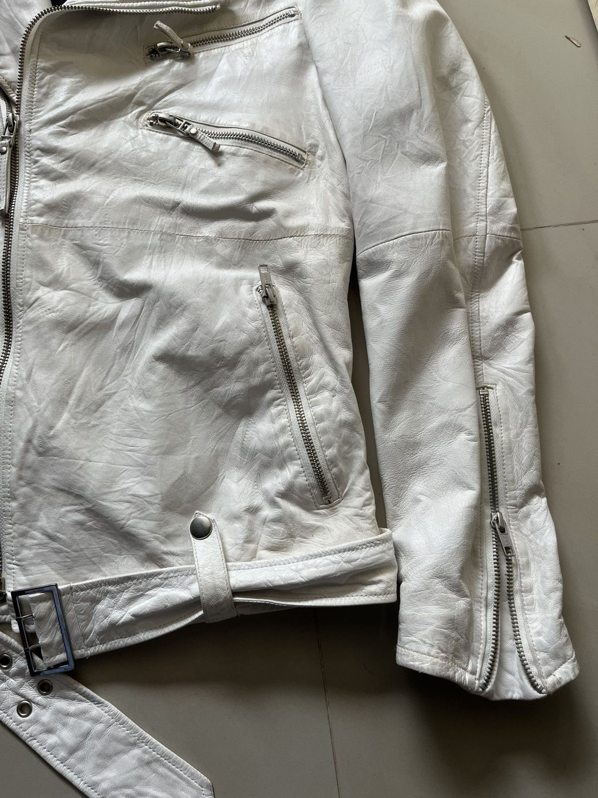 Japanese Brand Custom Culture white leather jacket Size US M / EU 48-50 / 2 - 5 Thumbnail