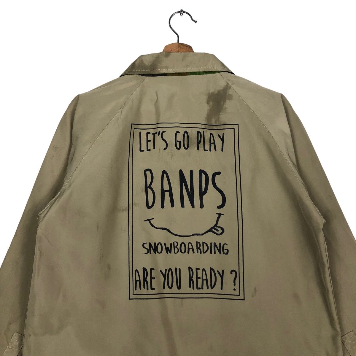 Japanese Brand 🔥Very Worn Bomber Jacket Banps Snowboarding Big Logo Size US M / EU 48-50 / 2 - 9 Thumbnail