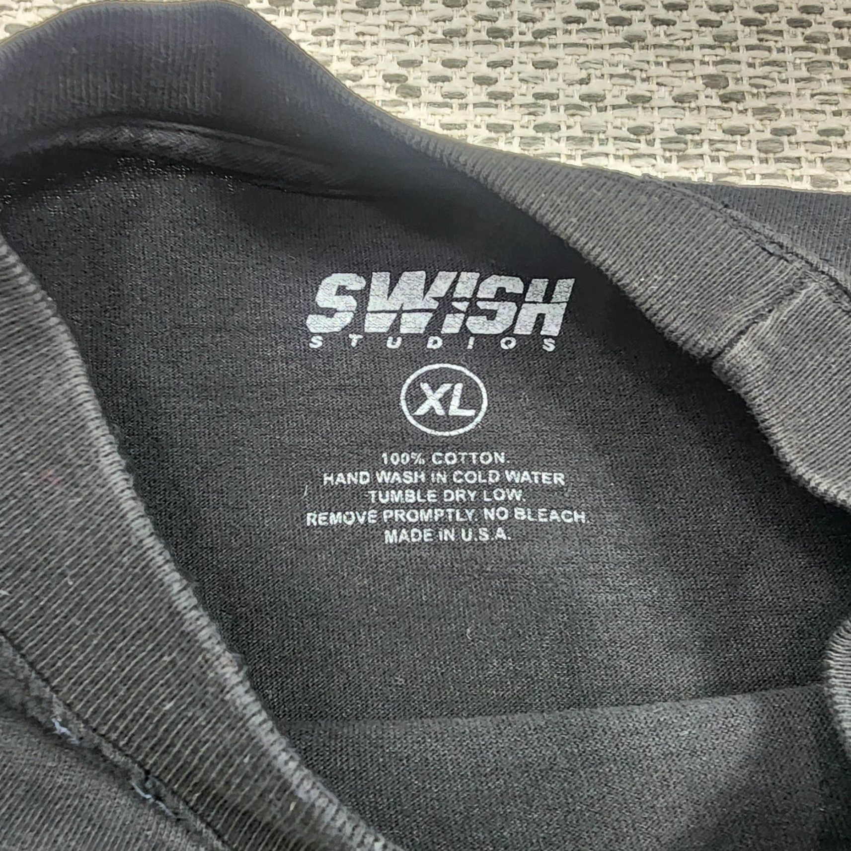 Spell Swish Studios Shirt Mens XL Black Graphic Tee Made in USA Streetwear Spell Out Size US XL / EU 56 / 4 - 7 Thumbnail