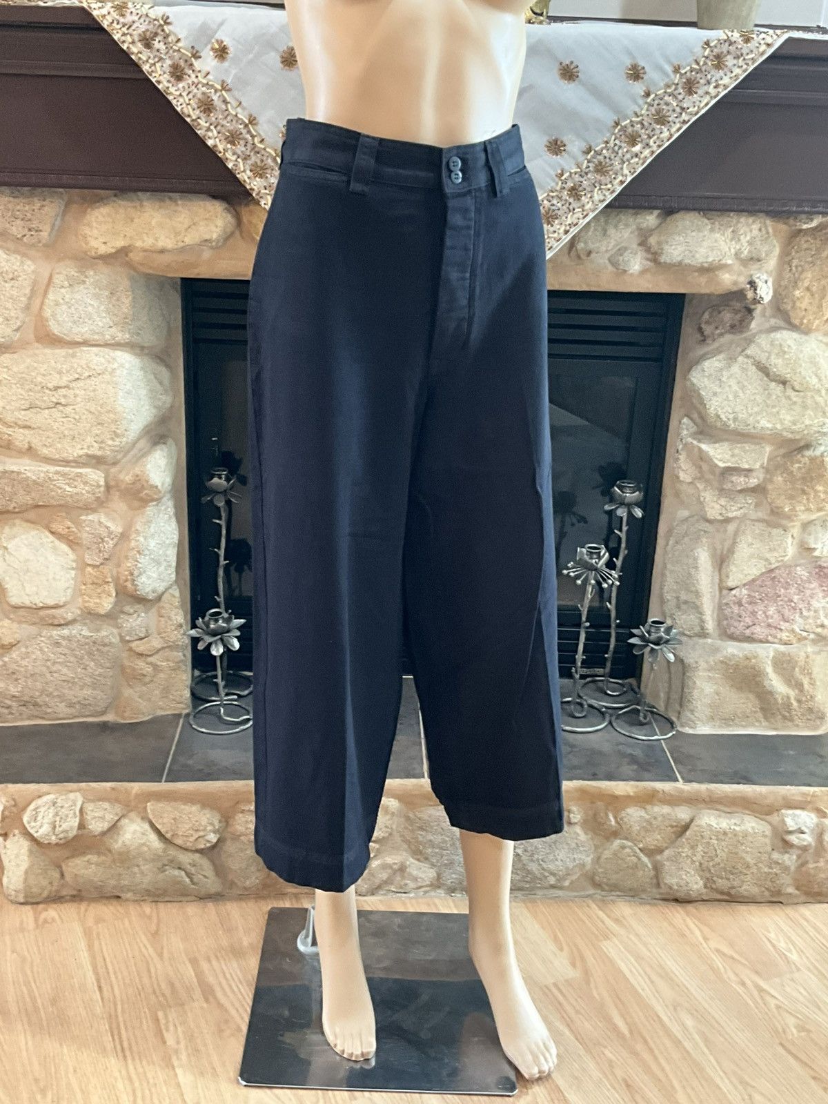 Free People Free People Black Wide-Leg Cropped Pants size 30 Size 30" / US 8 / IT 44 - 1 Thumbnail