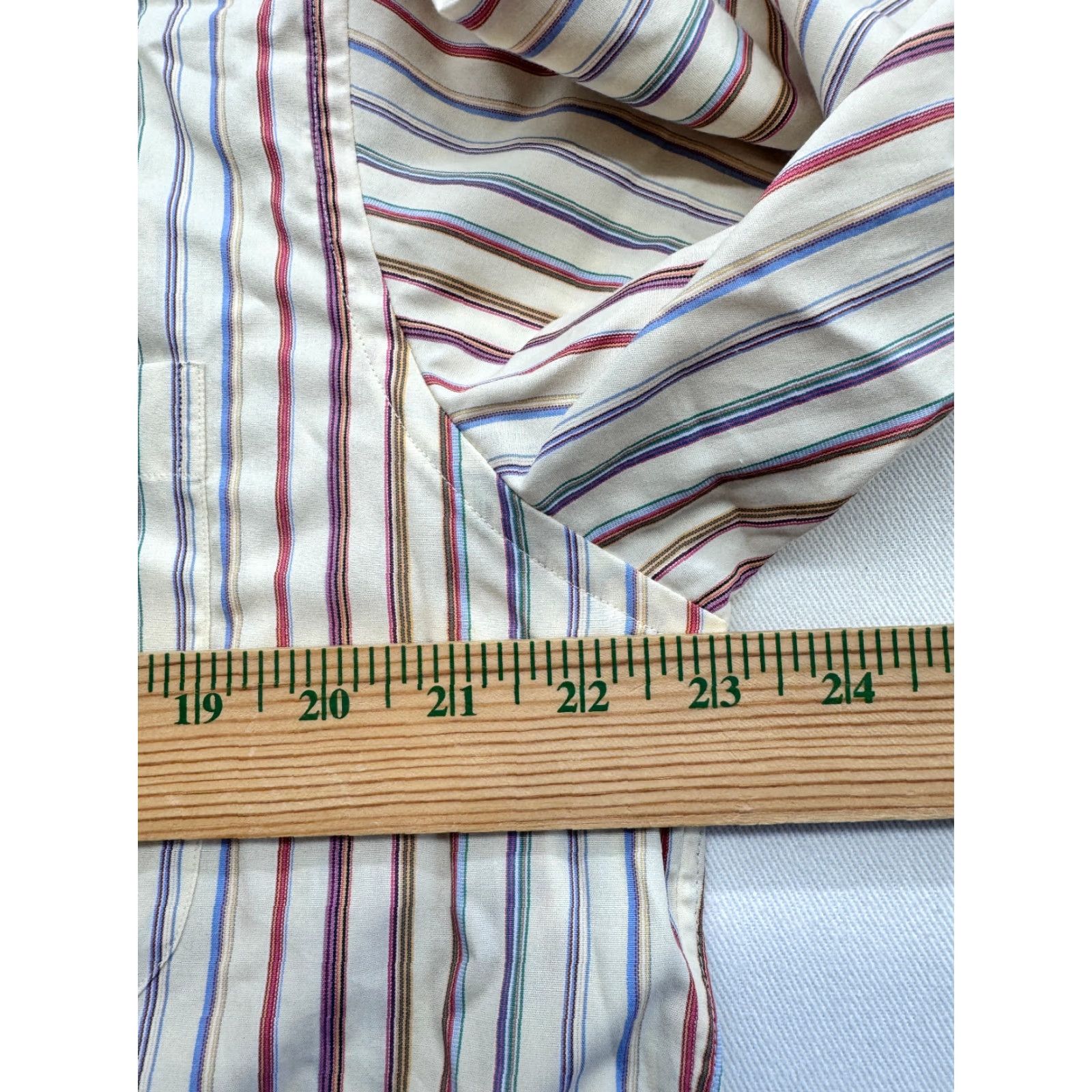 Lands' End VINTAGE Lands' End Long Sleeve Button-Down Mens Large Striped Shirt Cotton NWT 2160 Size US L / EU 52-54 / 3 - 5 Thumbnail