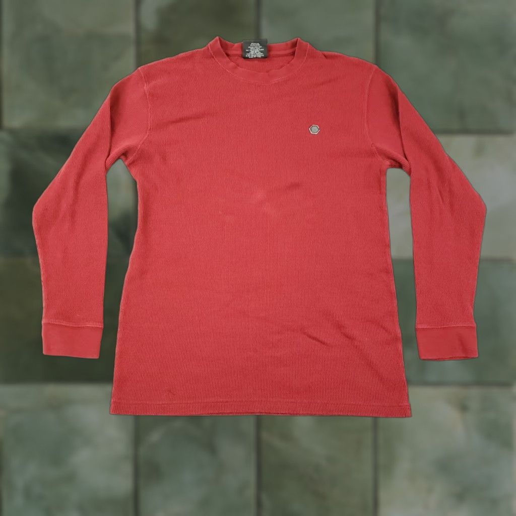 Southpole Southpole Shirt Mens Large Red Crew Neck Long Sleeve Thermal Waffle Knit Casual Size US L / EU 52-54 / 3 - 1 Thumbnail