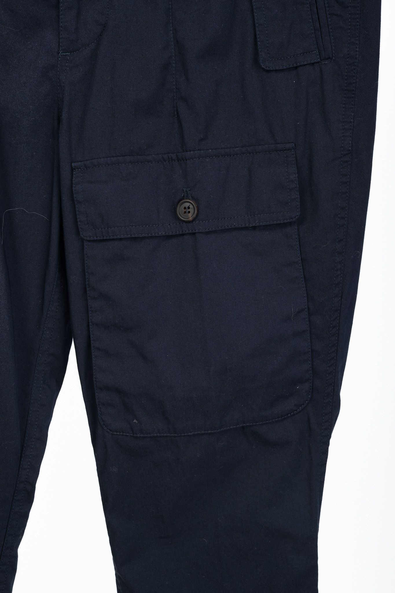 Brunello Cucinelli Brunello Cucinelli SS/17 Navy Cotton Poplin Cargo Pants Size US 32 / EU 48 - 5 Thumbnail