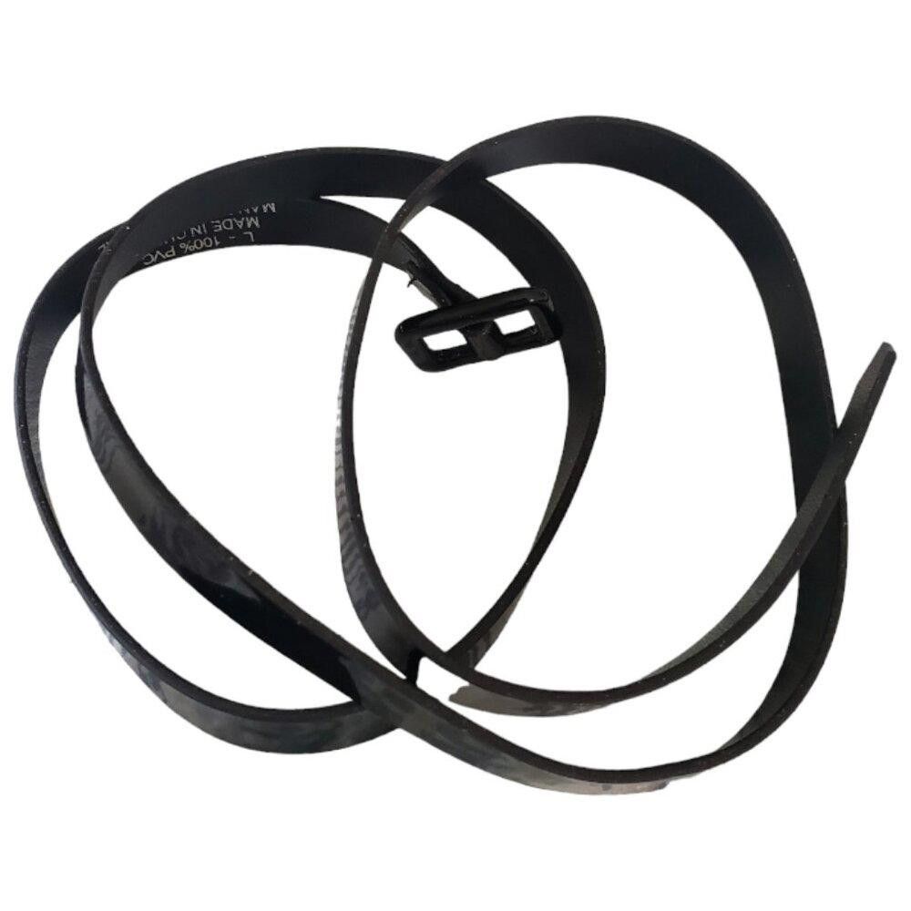 Designer Black Ladies 1/2 inch Patent Leather Look Belt S Size ONE SIZE - 4 Thumbnail