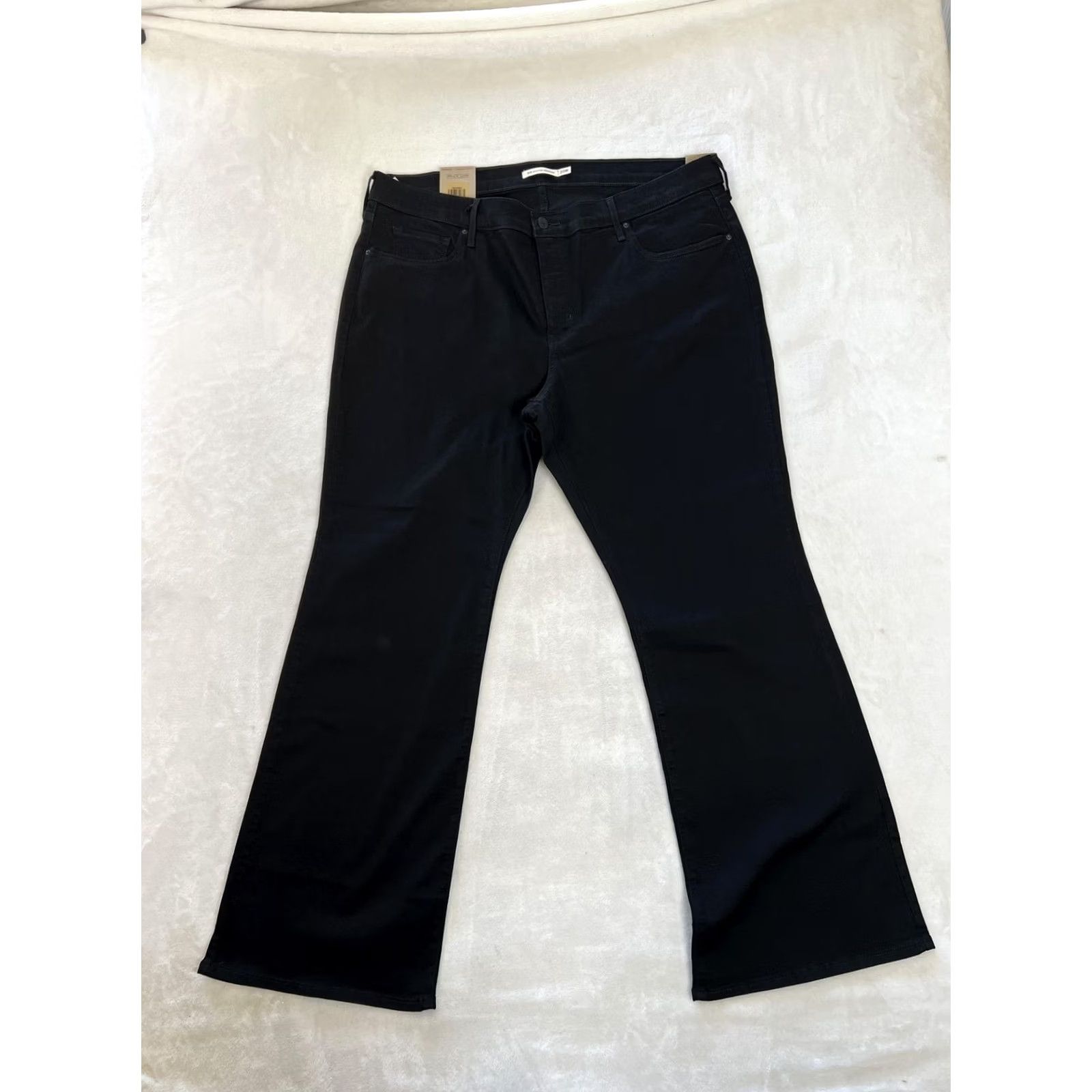 Levi's Levi's 315 Shaping Bootcut Jeans Womens 20W M Black Wash Mid Rise Stretch Boots Cut Denim Cotton Polyester Spandex Jeans Womens 5-Pocket Design N/A Size 42" / US 20 - 2 Thumbnail
