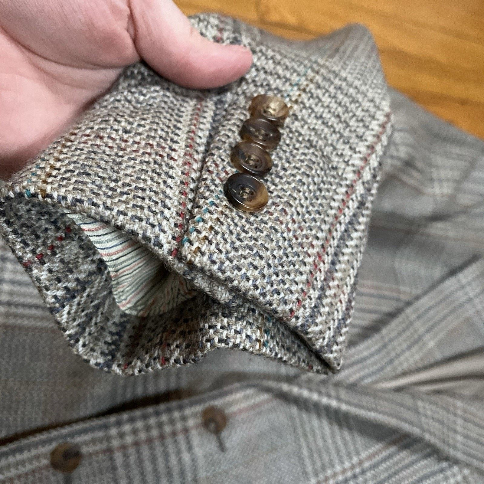 Britches Britches Lambswool Made in Japan Blazer Sport Coat 44L Plaid Size 44L - 6 Thumbnail