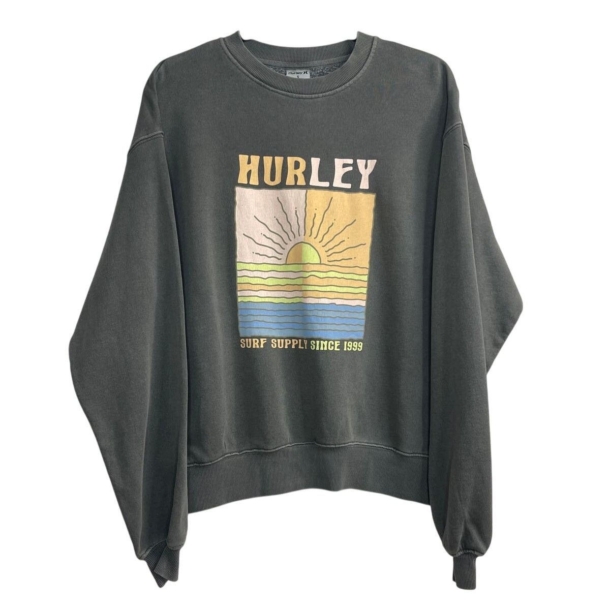 Hurley Hurley La Mer Boyfriend Gray Crewneck Sweatshirt Women's Sml Size S / US 4 / IT 40 - 3 Thumbnail