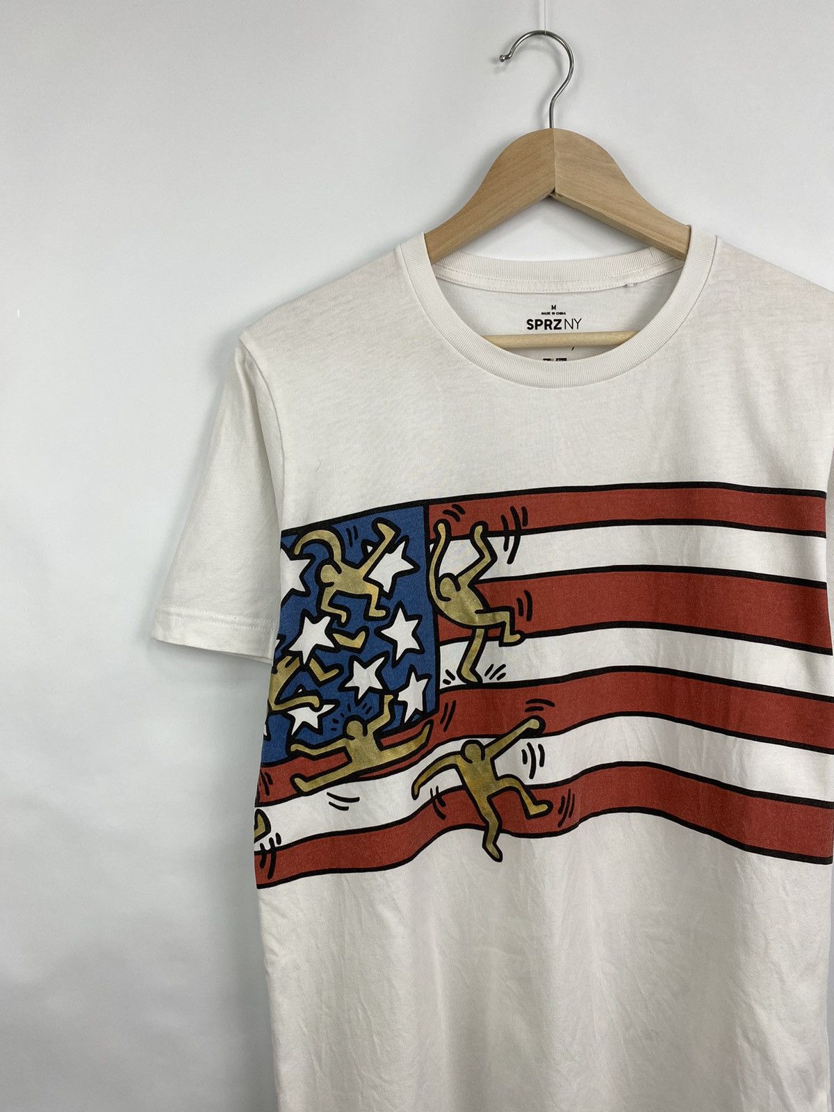 Keith Haring 🇺🇸 Y2K Keith Haring Uniqlo USA Flag T-Shirt Rare Retro Size US M / EU 48-50 / 2 - 2 Thumbnail