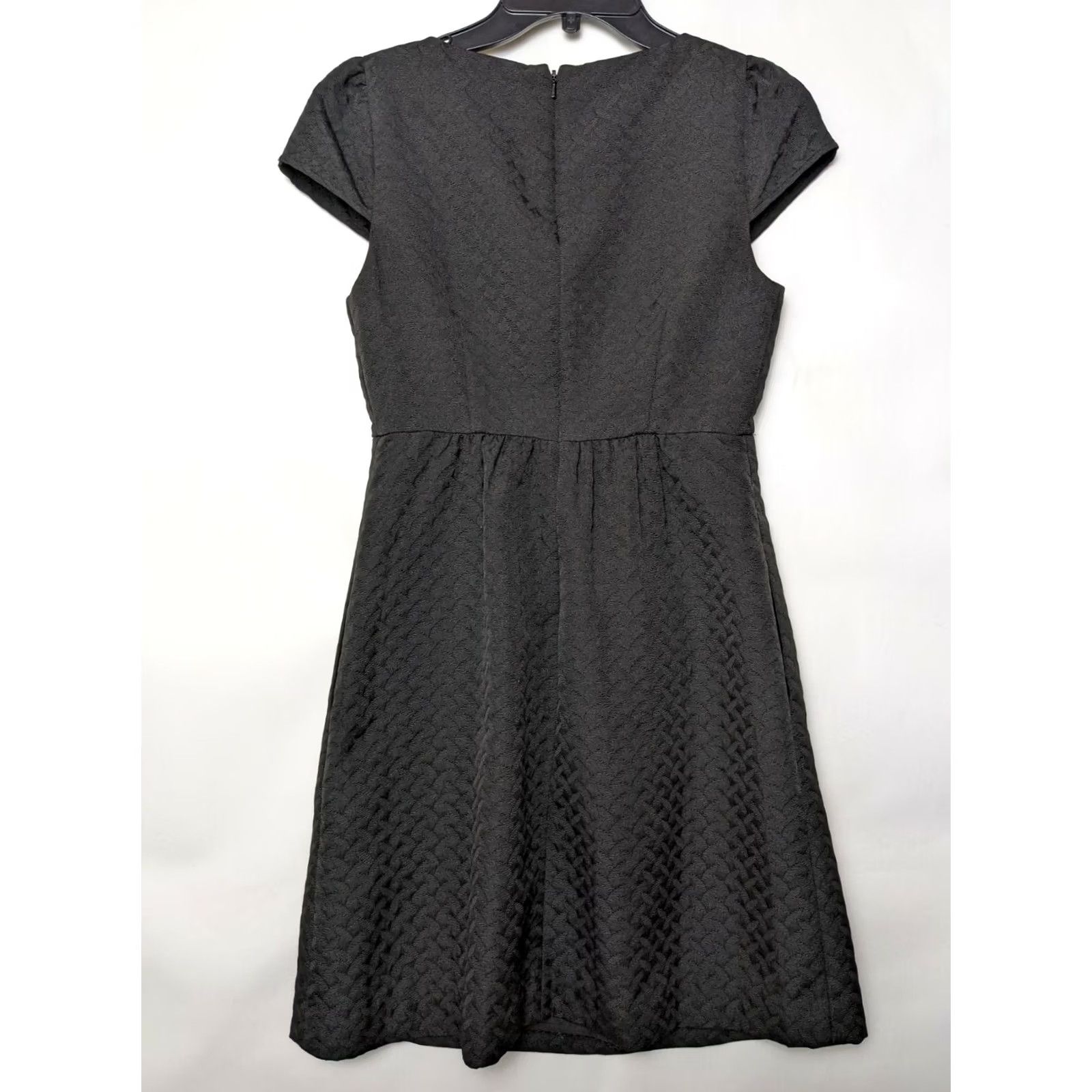 Vintage HD In Paris Women's Cap Sleeve Black Woven Printed Pockets Short Dress Size 2 Regular XS? Size XS / US 0-2 / IT 36-38 - 2 Thumbnail
