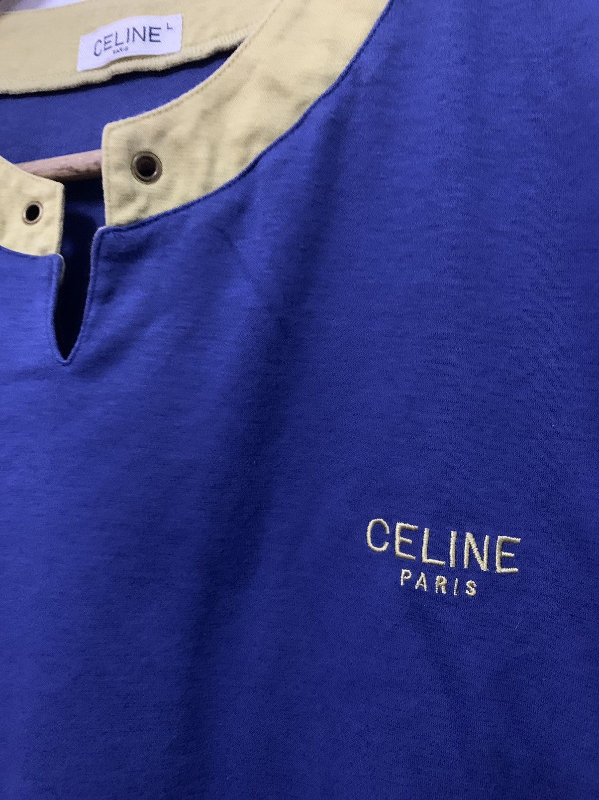 Celine × Vintage VINTAGE CELINE COLOUR BLOCK with EMBROIDERY SPELL OUT Size US L / EU 52-54 / 3 - 2 Thumbnail